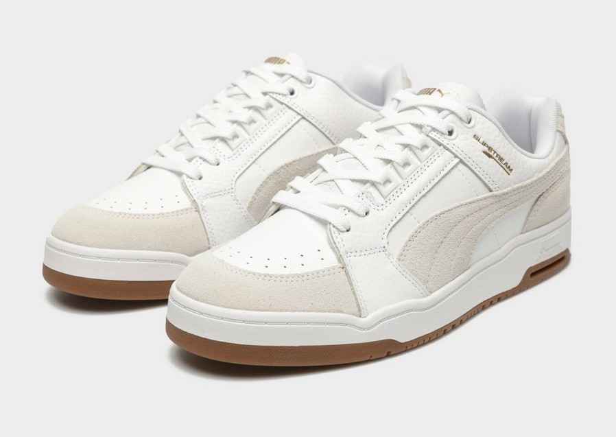 Buty sneakersy męskie PUMA SLIPSTREAM LO SUEDE FS 385694 01 Biały
