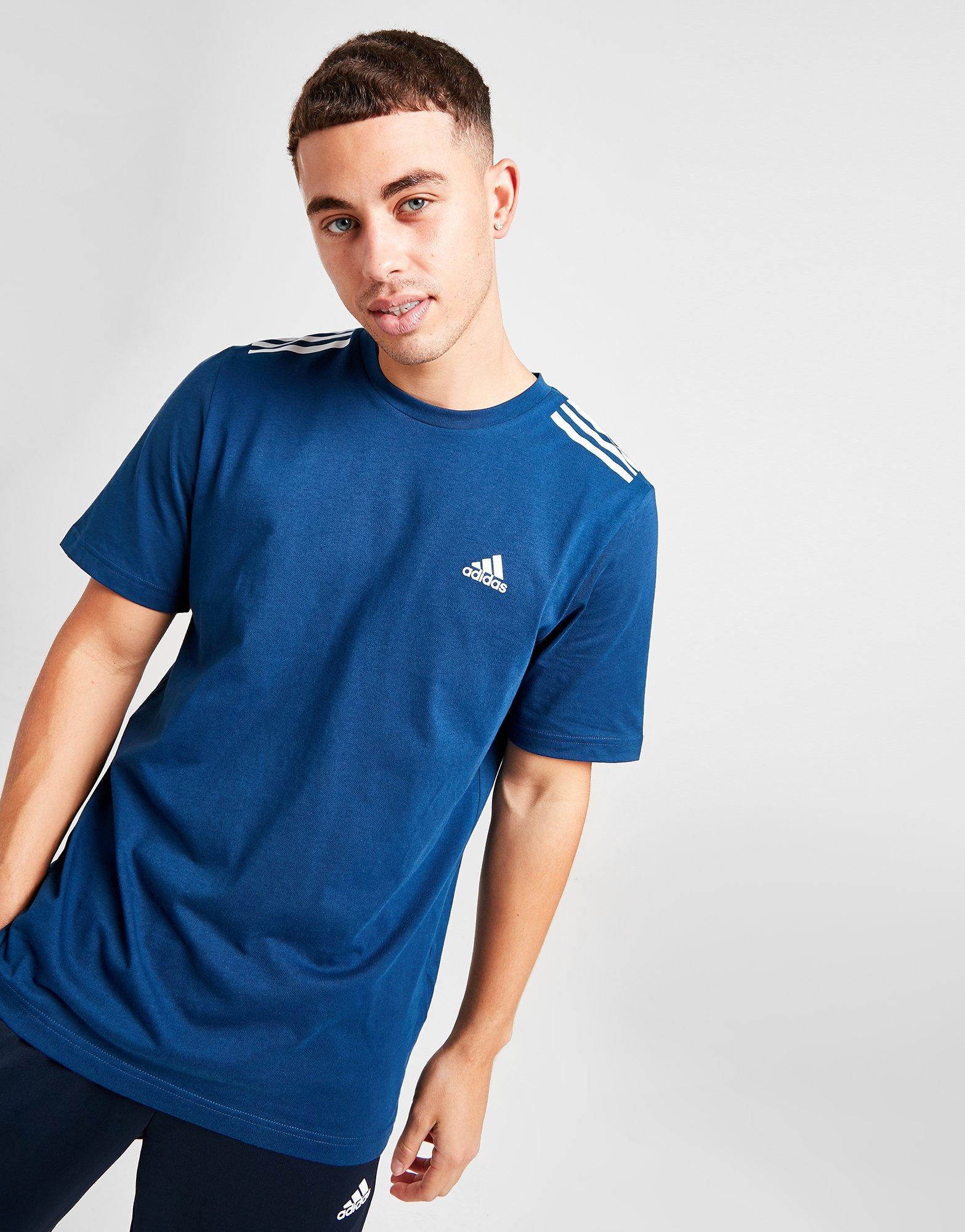 Tricou pentru bărbați ADIDAS TRICOU BADGE OF SPORT 3-STRIPES TRICOU GS0251 Albastru