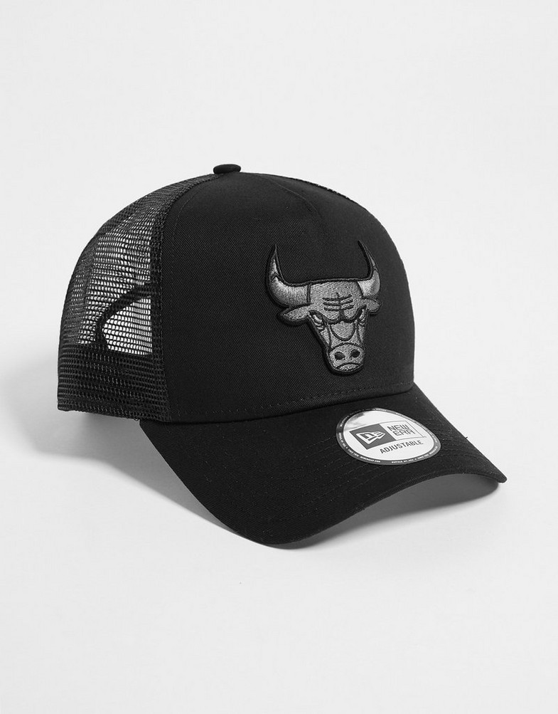Czapka z daszkiem męska NEW ERA CZAPKA NBA TRUCKER BULLS CHICAGO BULLS BLKBLK 12523913 Czarny