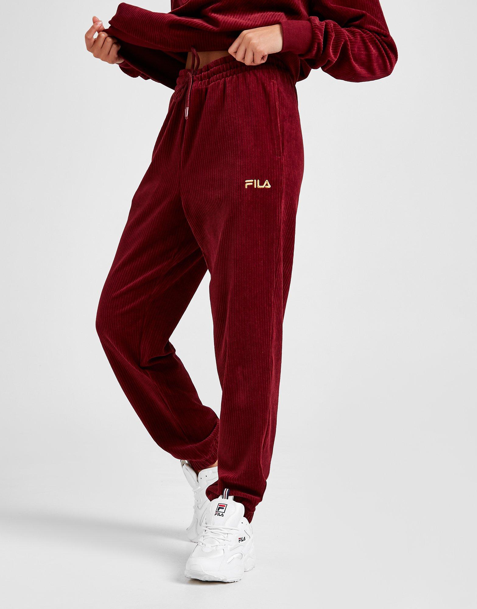 fila velour panel joggers