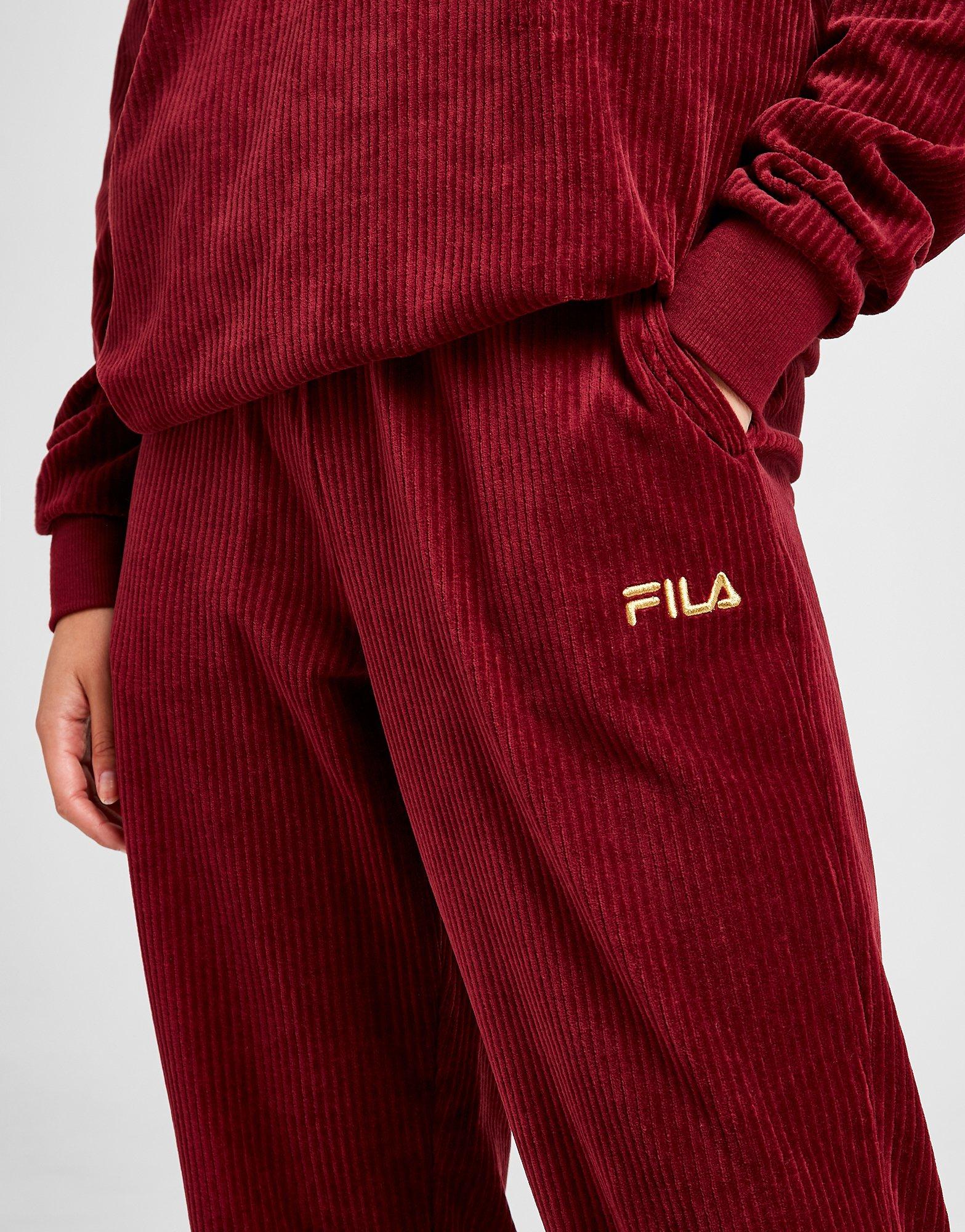 fila velour panel joggers