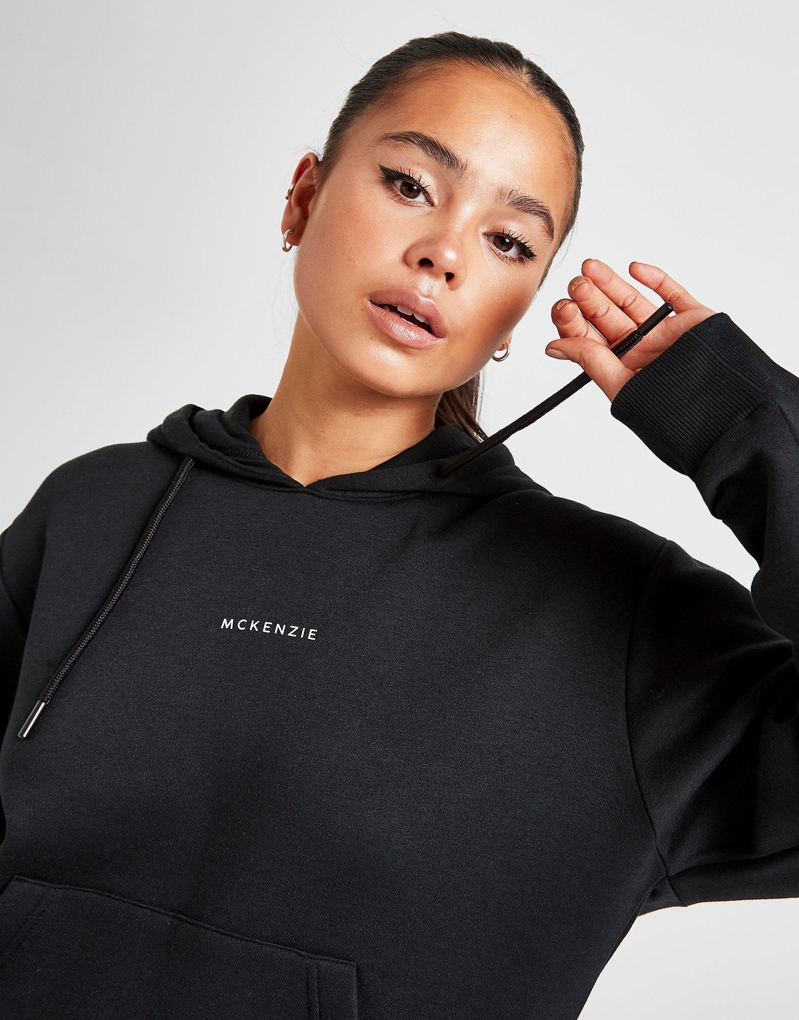 Dámska mikina MCKENZIE ESSENTIAL OVERHEAD BOYFRIEND HOODIE  MCKTW14029BLK Čierna