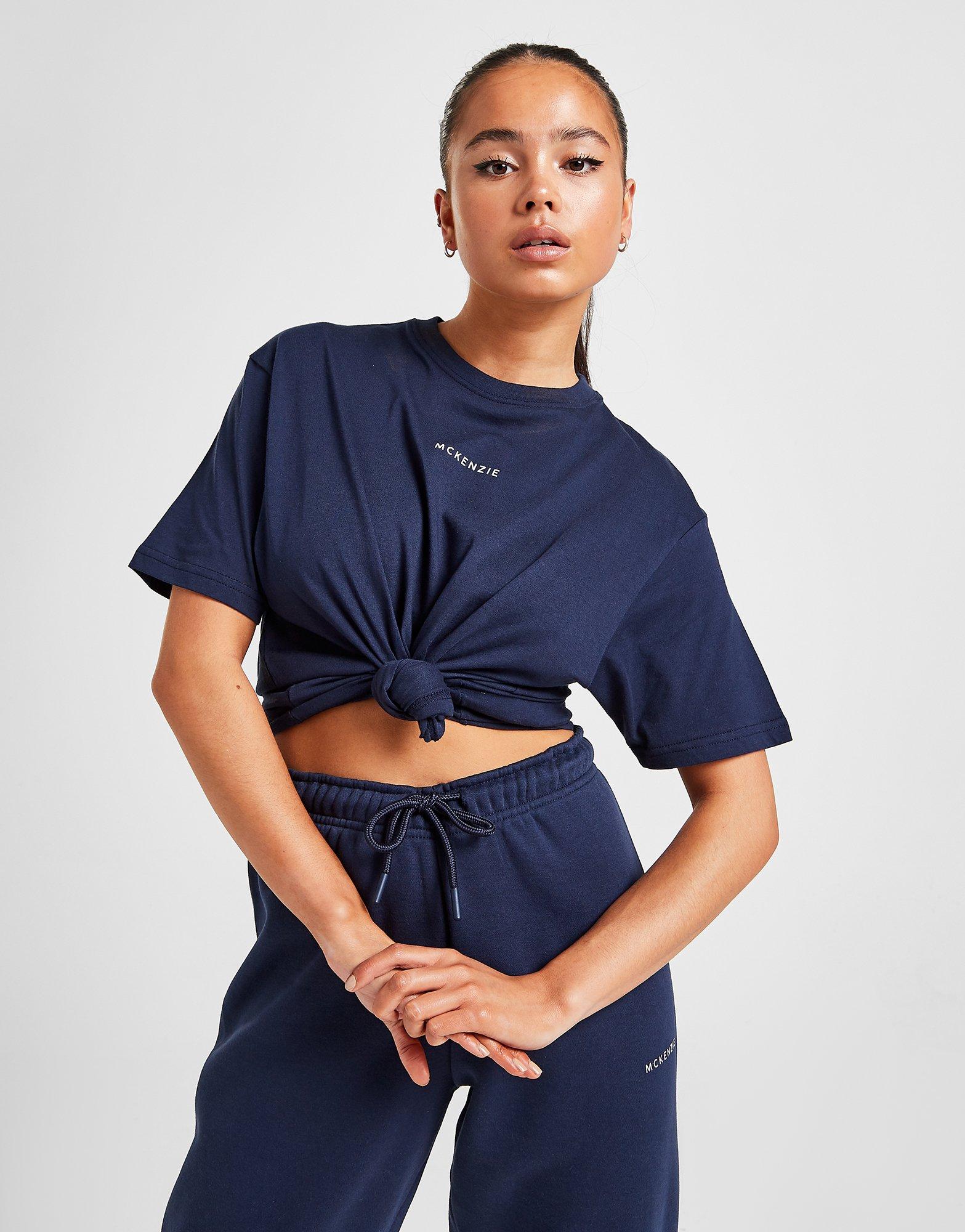 Koszulka, t-shirt damski McKENZIE T-SHIRT ESSENTIAL BOYFRIEND T-SHIRT MCKTW14032NVY Granatowy