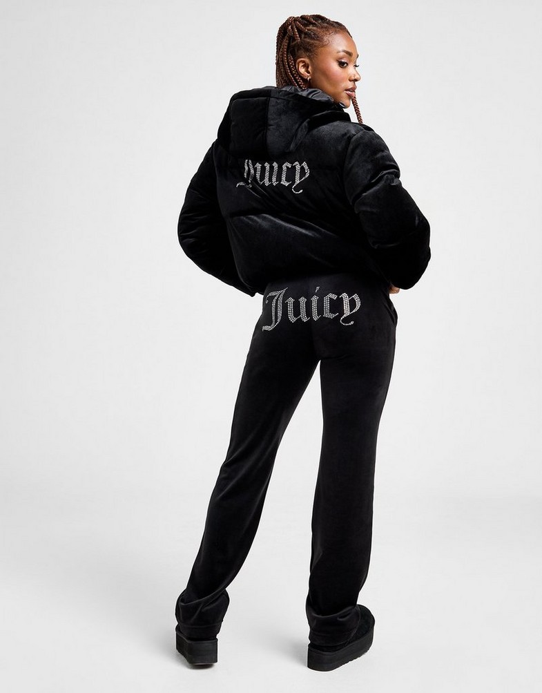 Жіночі штани JUICY COUTURE ШТАНИ DMNT LOGO VLR PANT BLK JCJDW187101 Чорний