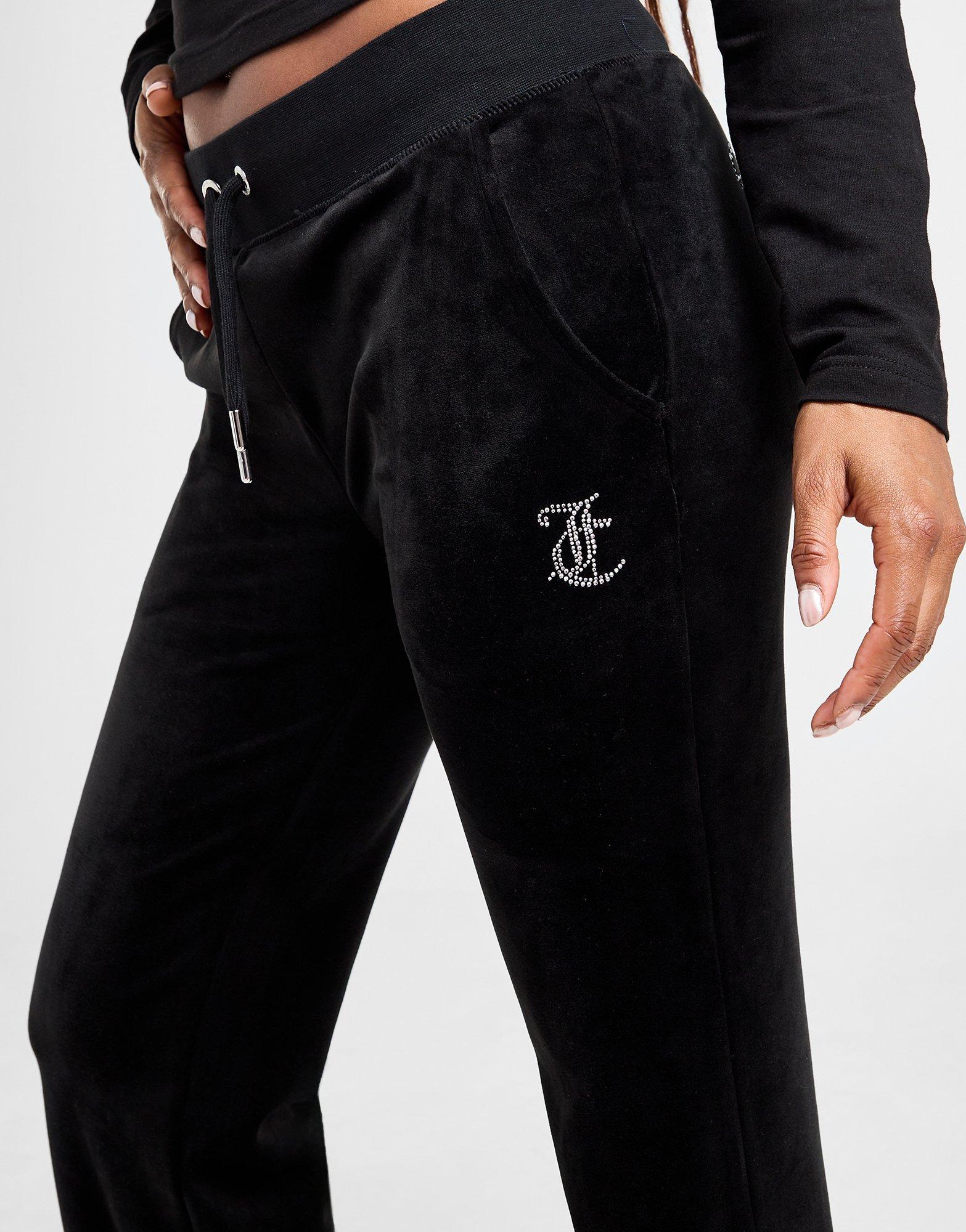 Ženske hlače JUICY COUTURE HLAČE DMNT LOGO VLR PANT BLK JCJDW187101 crna