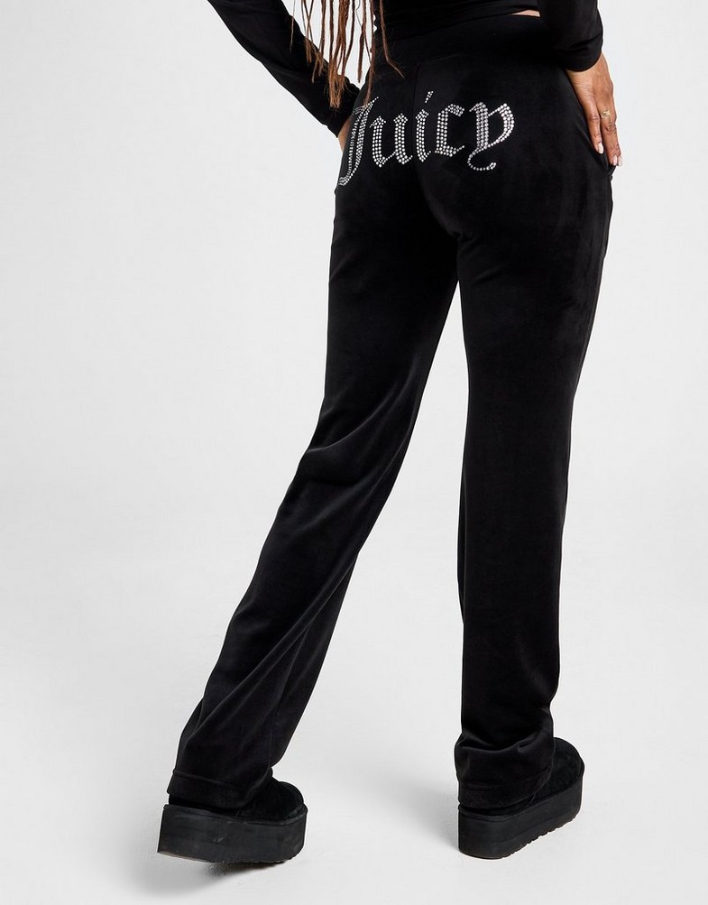 Női nadrág JUICY COUTURE NADRÁG DMNT LOGO VLR PANT BLK