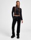 JUICY COUTURE NADRÁG DMNT LOGO VLR PANT BLK