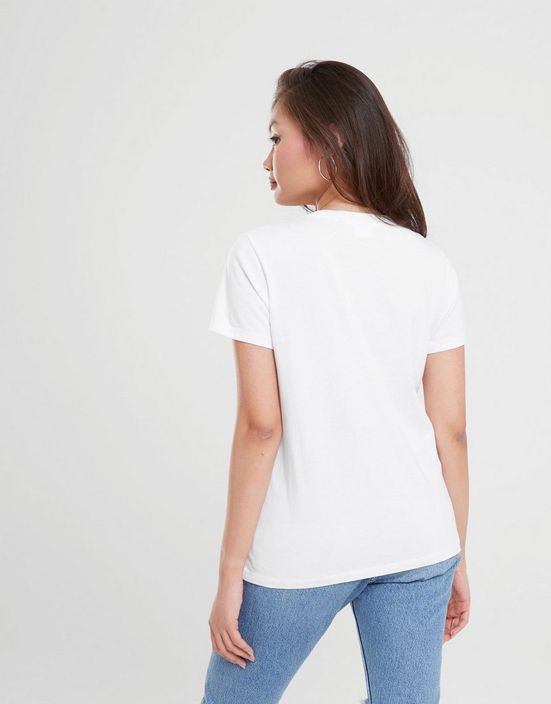 Női póló LEVI'S PÓLÓ PERFECT TEE 39185-0006 Fehér
