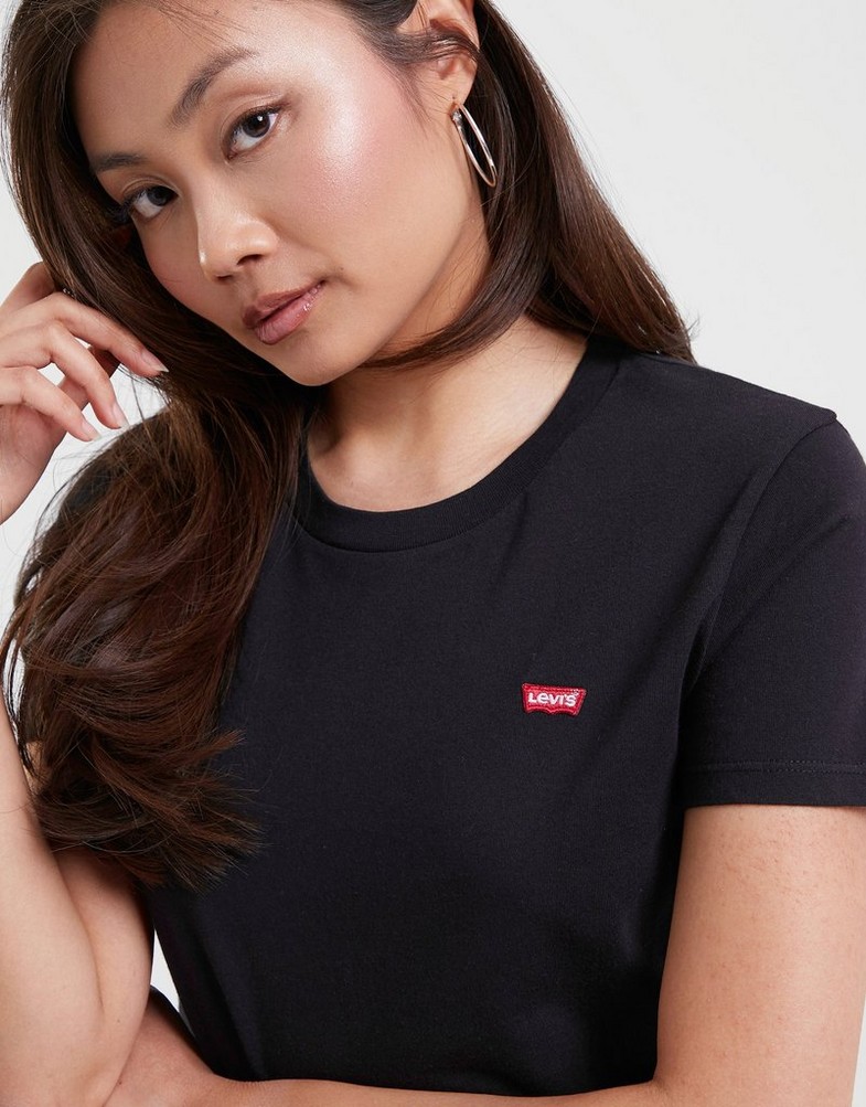 Koszulka, t-shirt damski LEVI'S T-SHIRT PERFECT TEE 39185-0008 Czarny