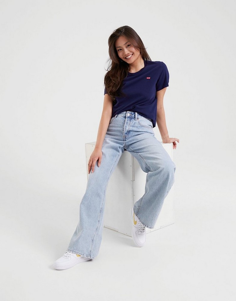 Koszulka, t-shirt damski LEVI'S T-SHIRT PERFECT TEE 39185-0129 Granatowy