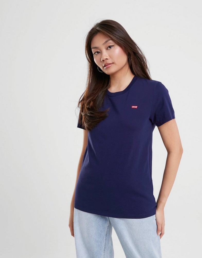 Koszulka, t-shirt damski LEVI'S T-SHIRT PERFECT TEE 39185-0129 Granatowy