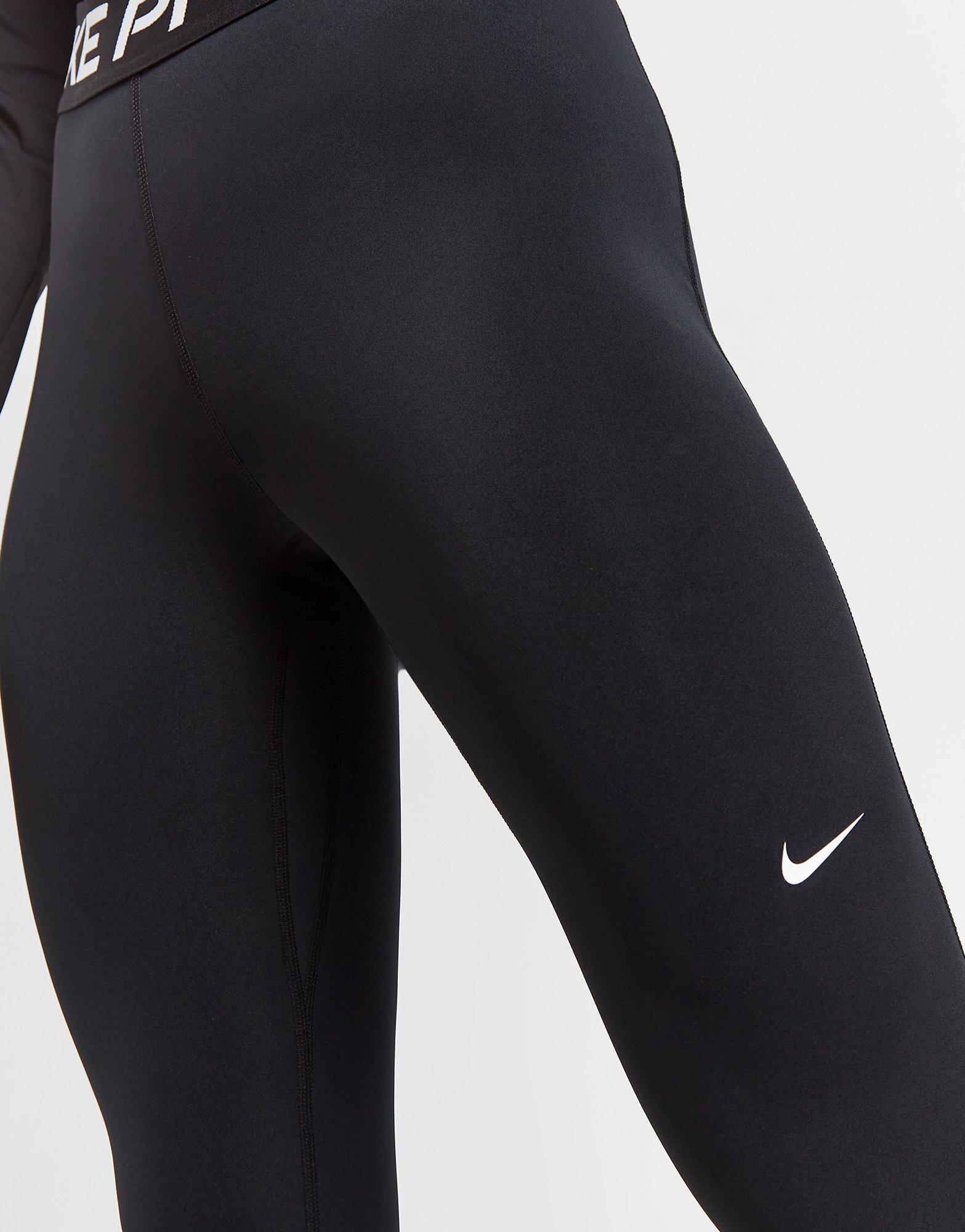 Nike Pro Training – Czarne krótkie legginsy z wysokim stanem