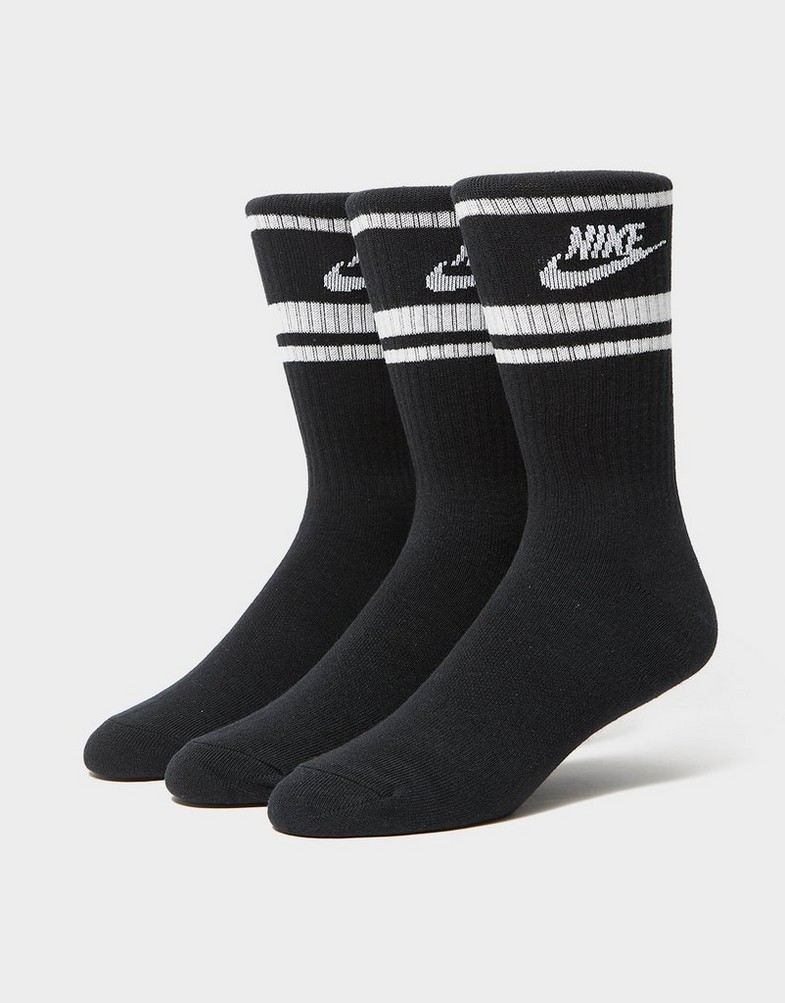 Șosete pentru femei NIKE ESSENTIAL STRIPE SOCKS (3 PACKS)  DX5089-010 Negru
