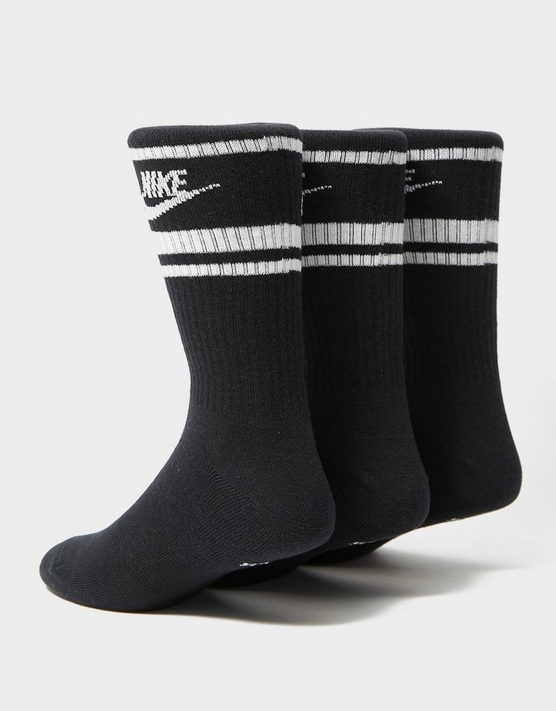 Șosete pentru femei NIKE ESSENTIAL STRIPE SOCKS (3 PACKS)  DX5089-010 Negru