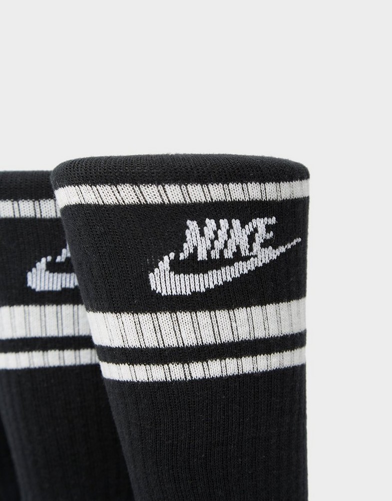 Șosete pentru femei NIKE ESSENTIAL STRIPE SOCKS (3 PACKS)  DX5089-010 Negru