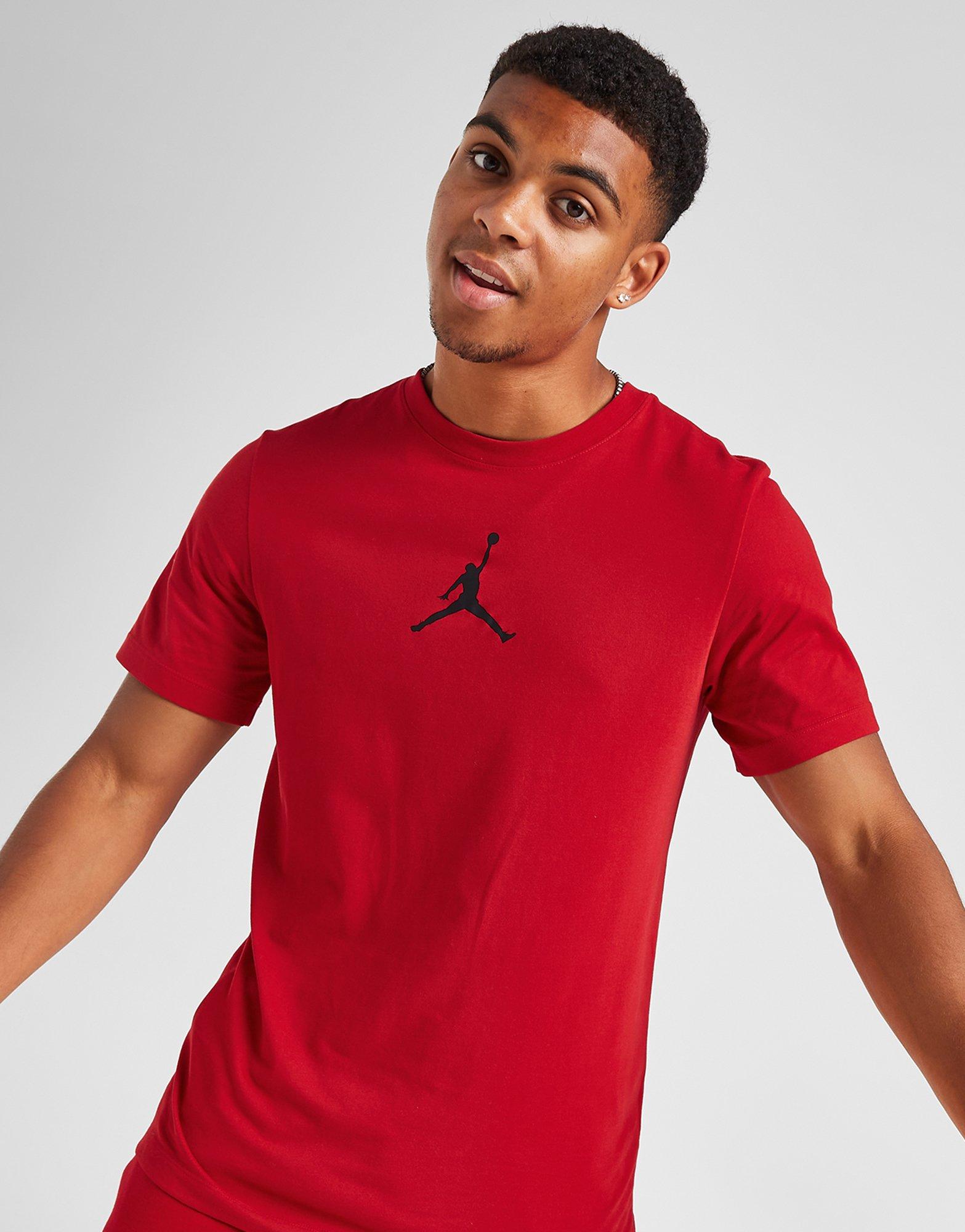 Muški T-shirt T SHIRT M JORDAN JUMPMAN DF SS CREW CW5190-687 crvena