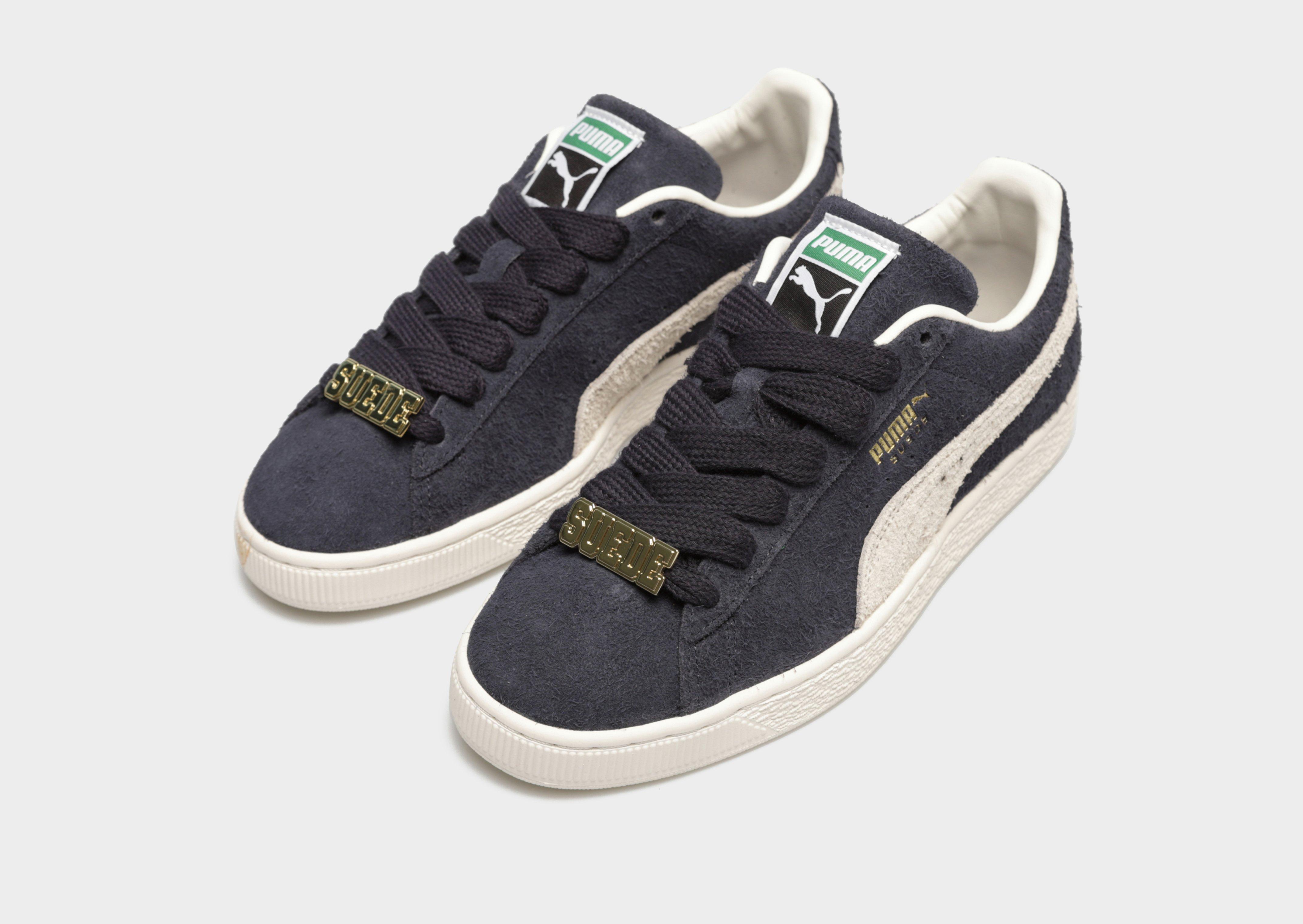 Buty sneakersy męskie PUMA SUEDE FAT LACE 39316701 Granatowy