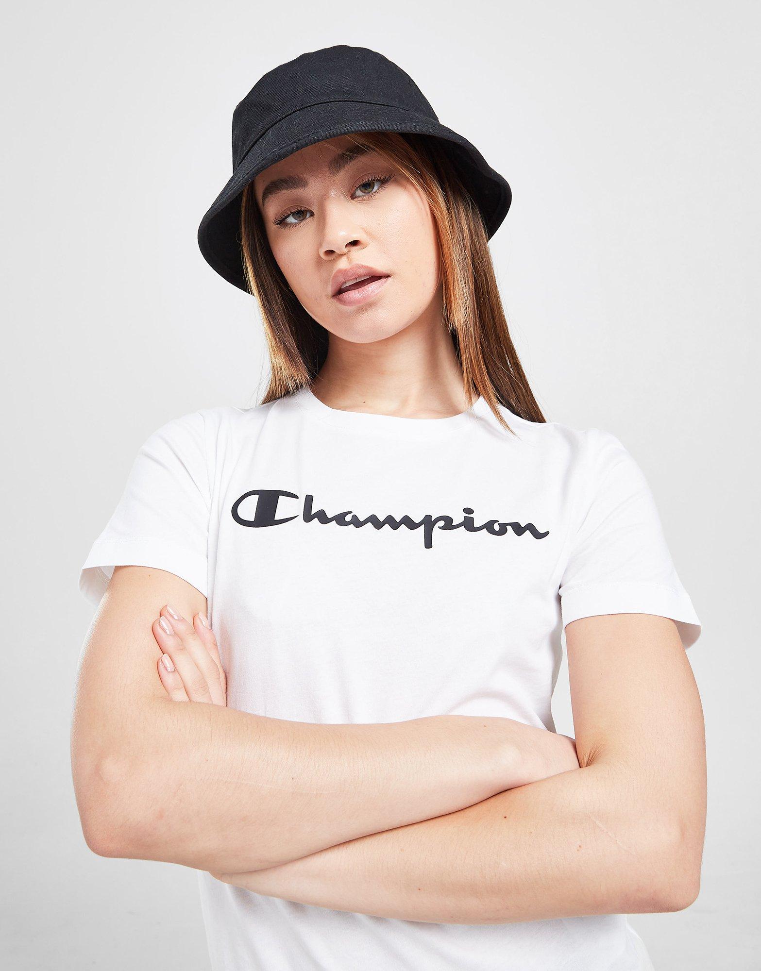 Dámske tričko CHAMPION TRIČKO SCRIPT LOGO TRIČKO 114911WHTWW001 Biela