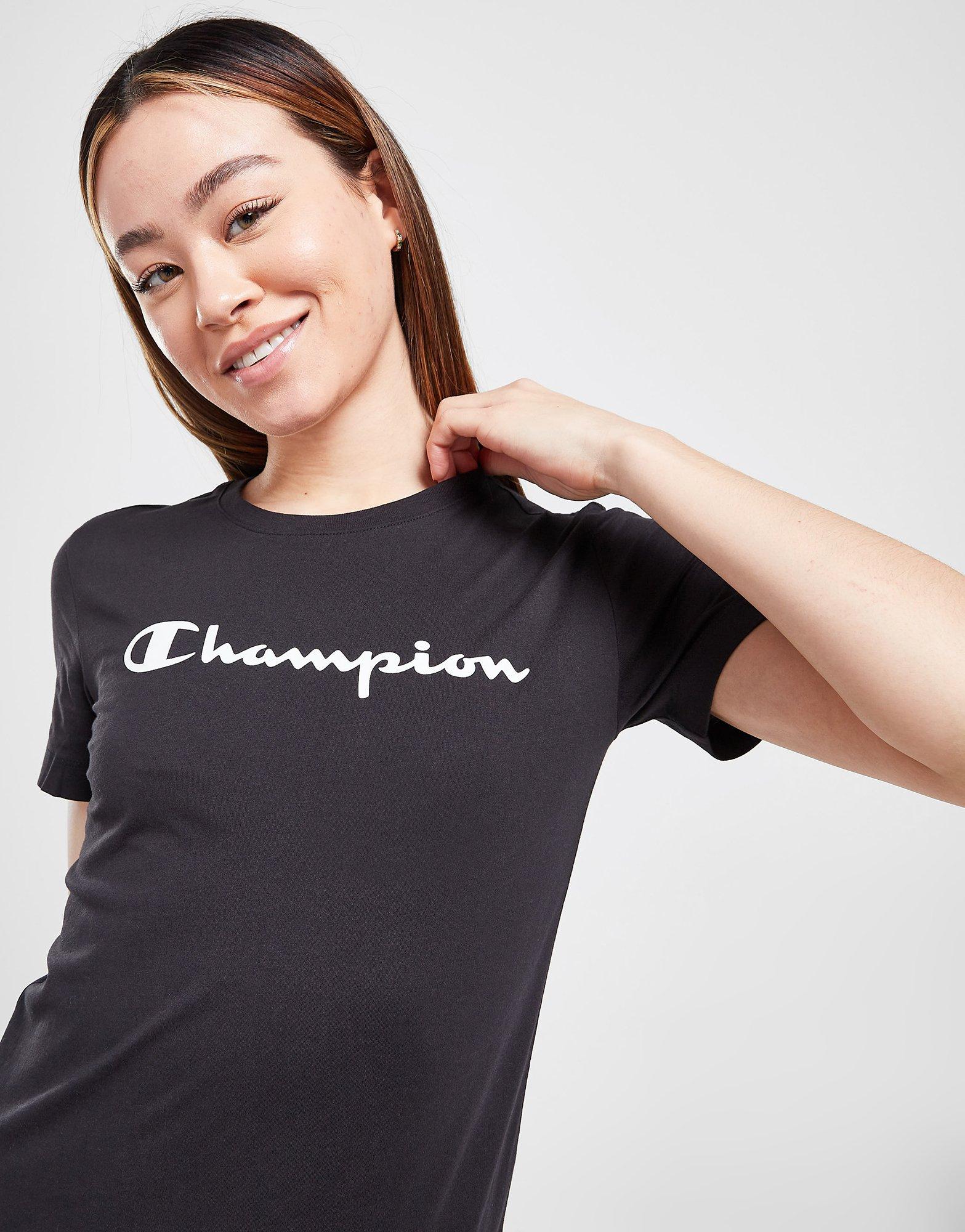 Dámske tričko CHAMPION TRIČKO SCRIPT LOGO TRIČKO 114911NBKKK001 Čierna