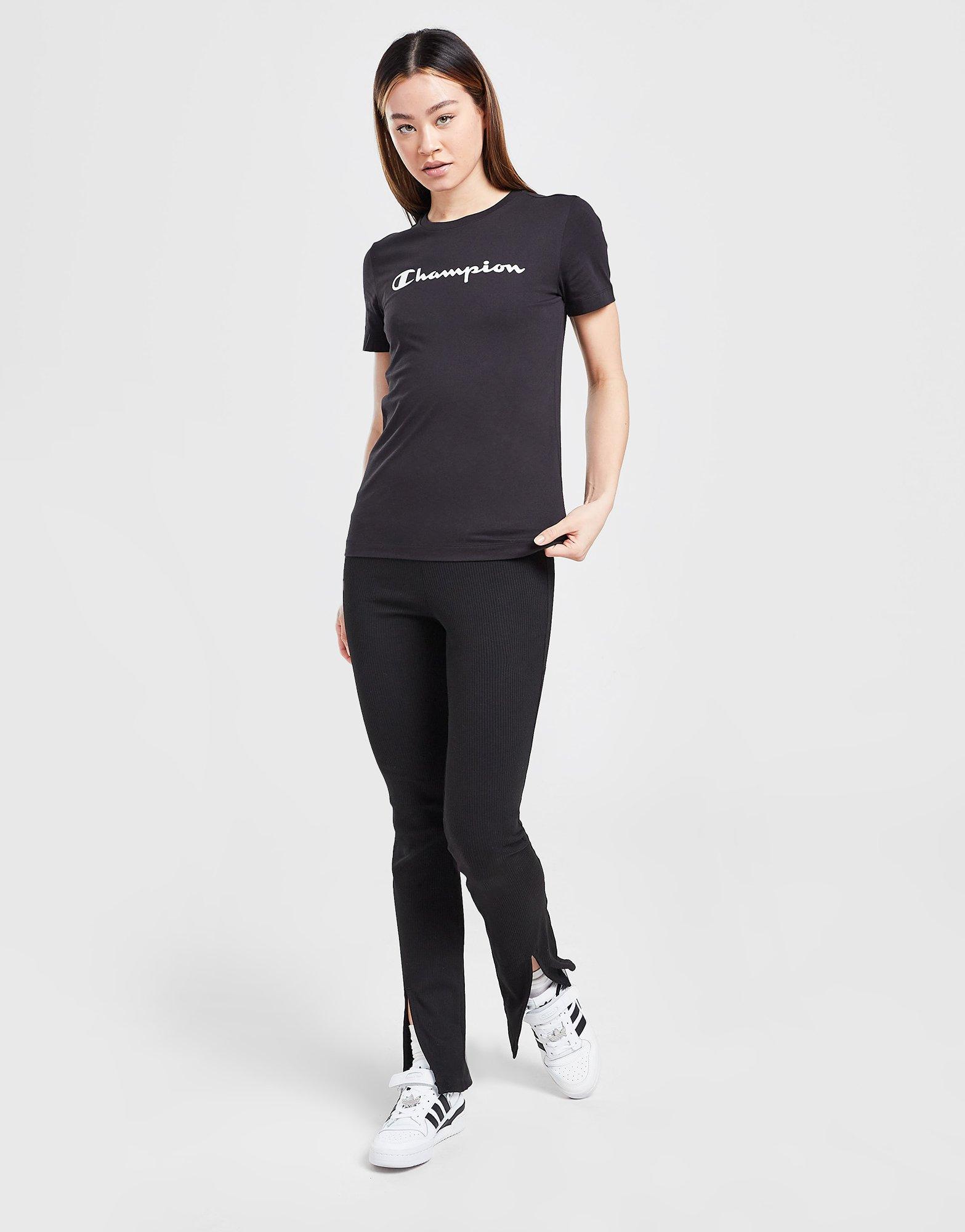 Dámske tričko CHAMPION TRIČKO SCRIPT LOGO TRIČKO 114911NBKKK001 Čierna