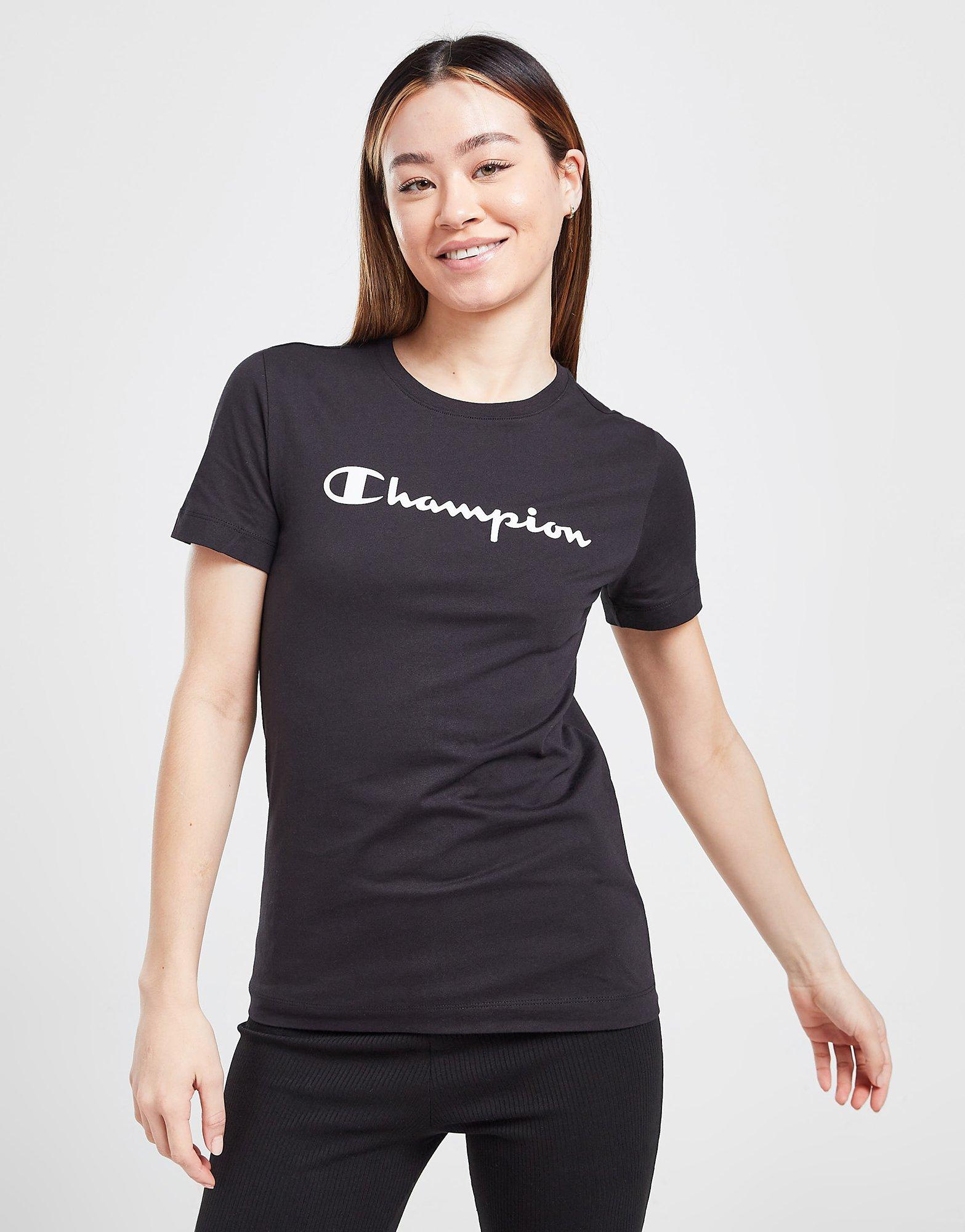 Dámske tričko CHAMPION TRIČKO SCRIPT LOGO TRIČKO 114911NBKKK001 Čierna