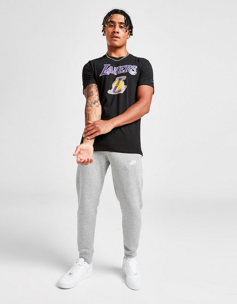 Koszulka, t-shirt męski NEW ERA T-SHIRT SS NBA LOGO LOS ANGELES LAKERS BLACK 11530752 Czarny