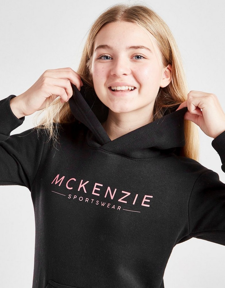 Komplet dresowy dziecięcy MCKENZIE DRES GIRLS' ESSENTIAL HOODED TRACKSUIT JUNIOR MCKTJ14353BLK Czarny