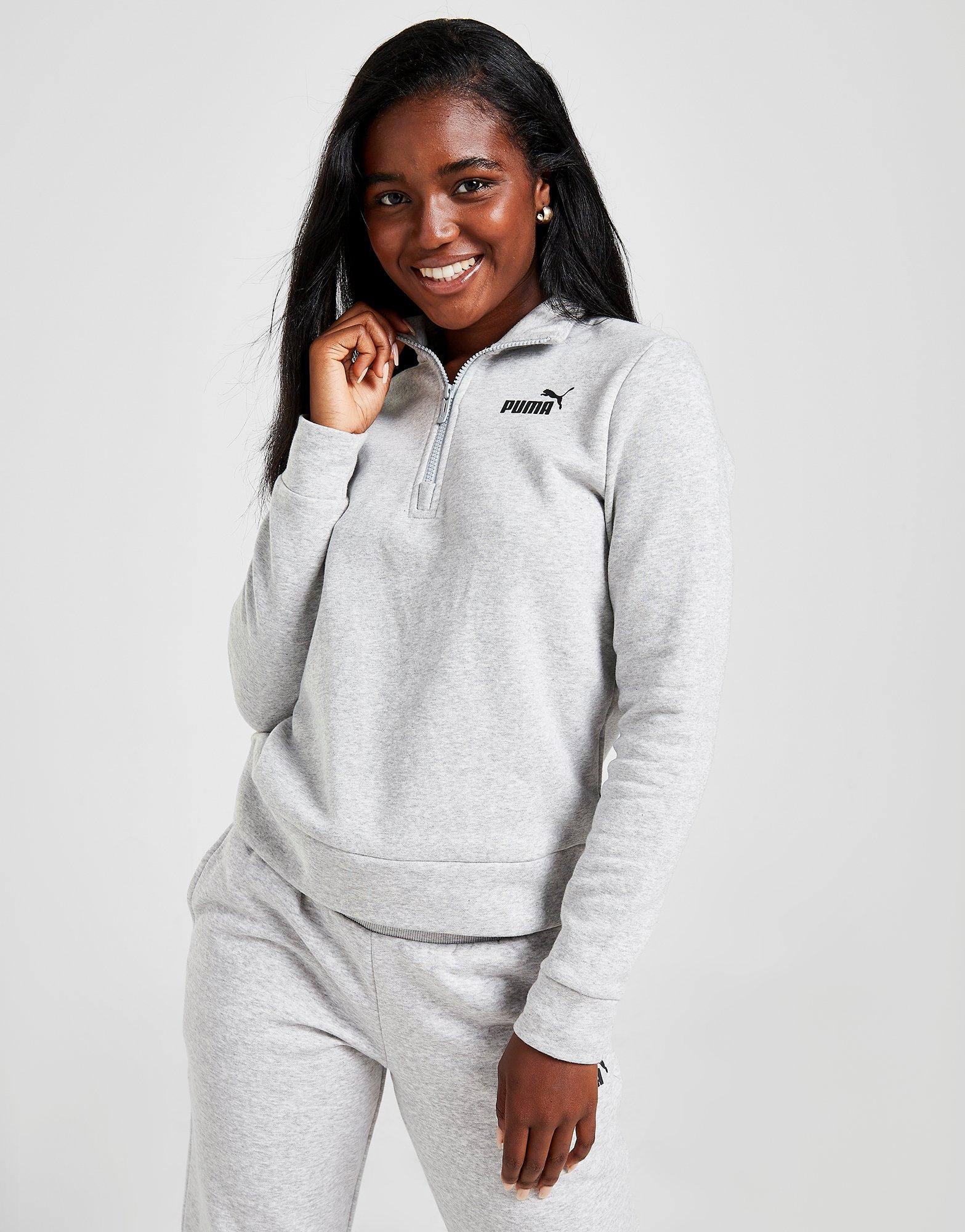 Bluza damska PUMA BLUZA Z KAPTUREM CORE FLEECE 1/4 ZIP 58688604 Szary