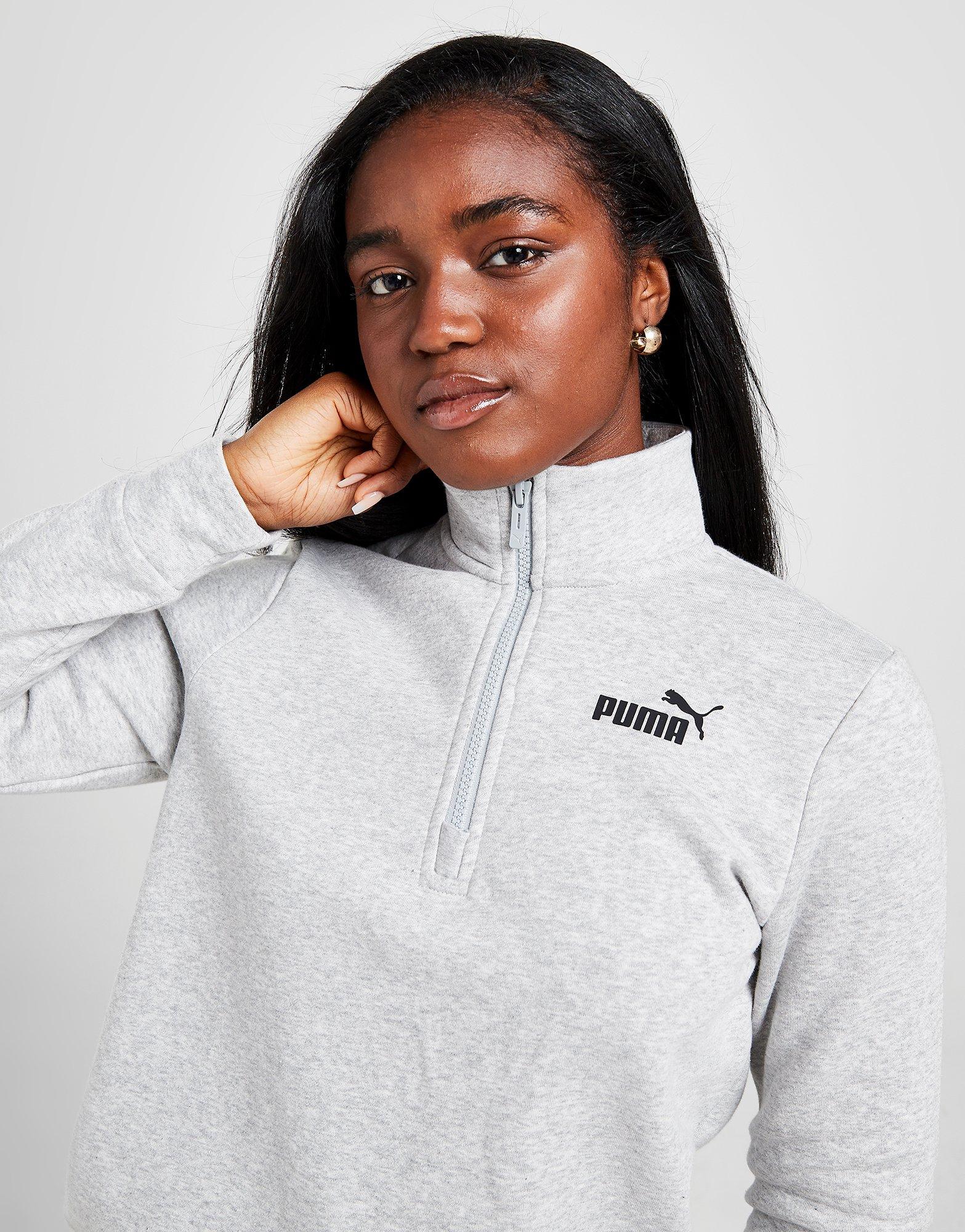 Bluza damska PUMA BLUZA Z KAPTUREM CORE FLEECE 1/4 ZIP 58688604 Szary