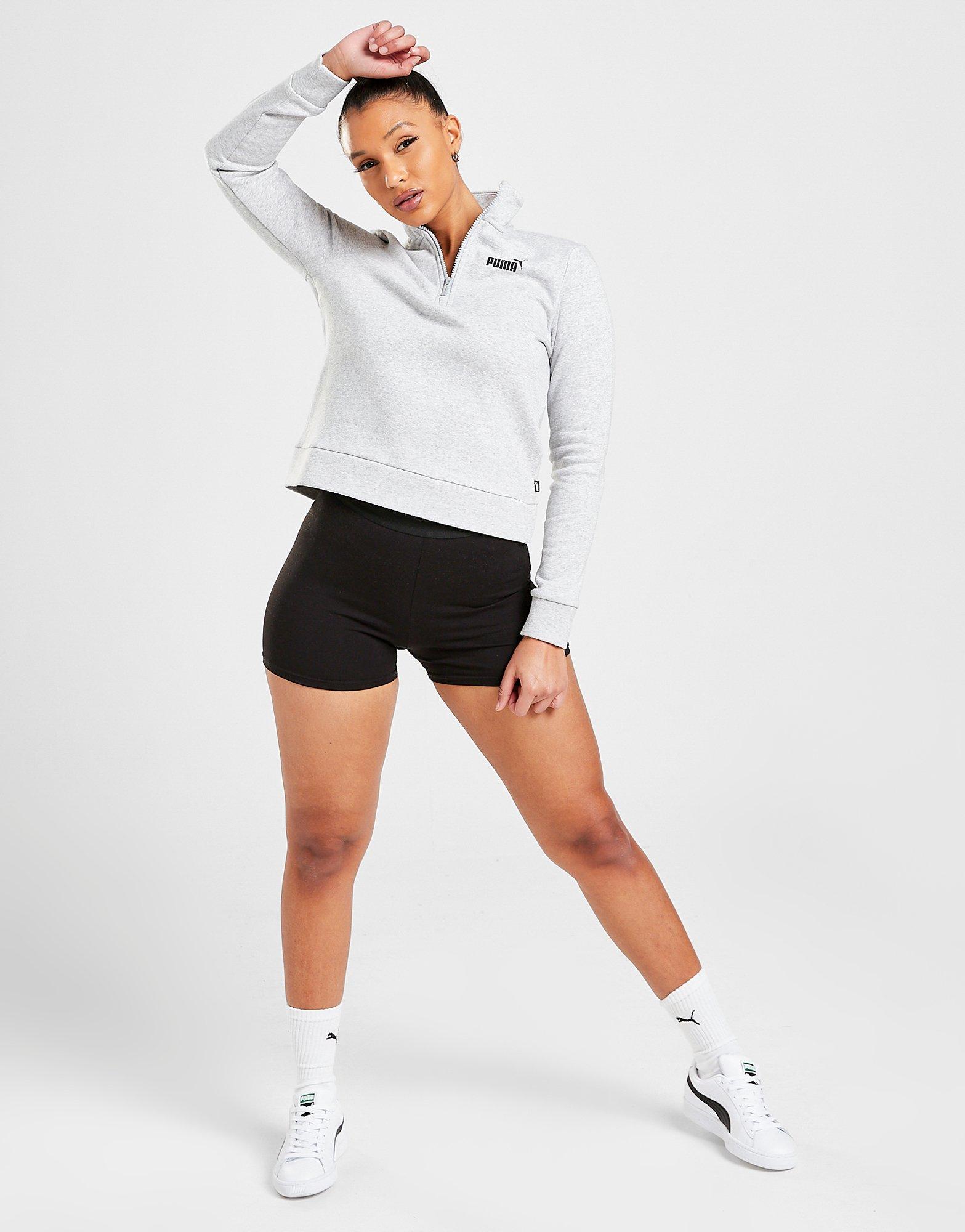 Bluza damska PUMA BLUZA Z KAPTUREM CORE FLEECE 1/4 ZIP 58688604 Szary