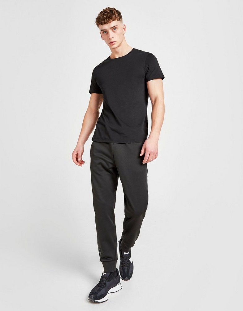 Koszulka, t-shirt męski LACOSTE 3 PACK LOUNGE SLIM T SHIRTS TH3451031 Czarny