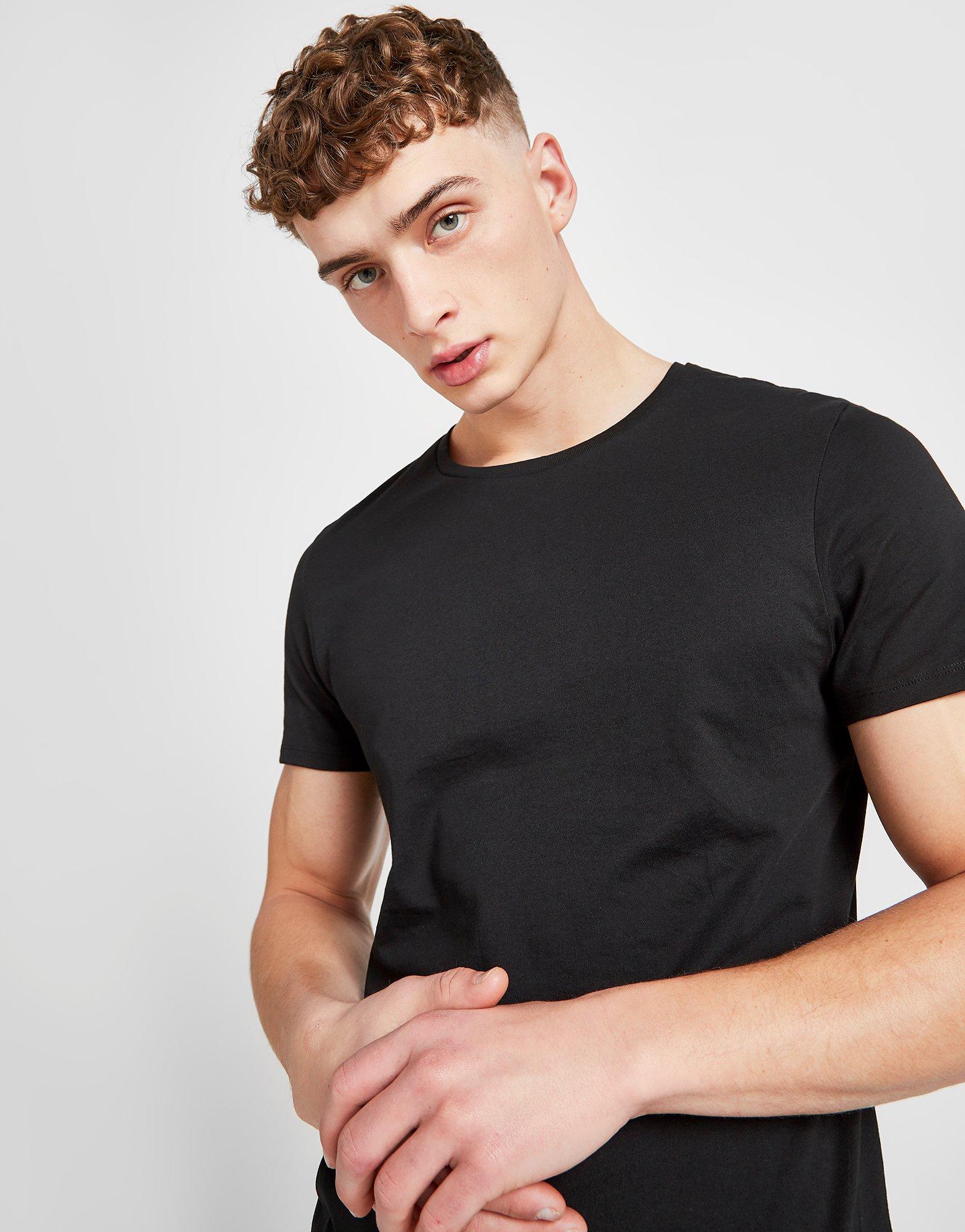 Pánske tričko LACOSTE 3 PACK LOUNGE SLIM TRIČKOS  TH3451031 Čierna