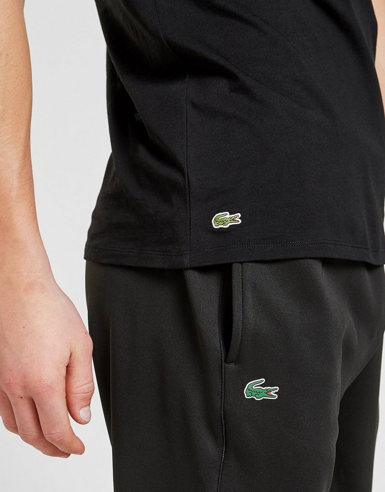 Pánske tričko LACOSTE 3 PACK LOUNGE SLIM TRIČKOS  TH3451031 Čierna