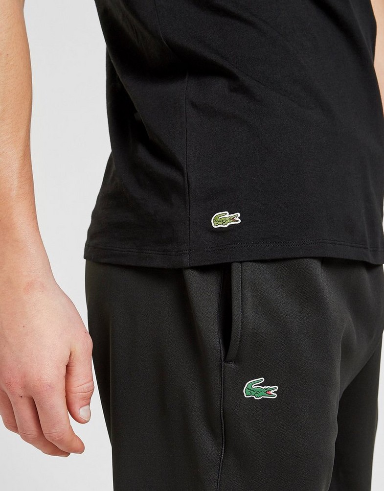 Koszulka, t-shirt męski LACOSTE 3 PACK LOUNGE SLIM T SHIRTS TH3451031 Czarny