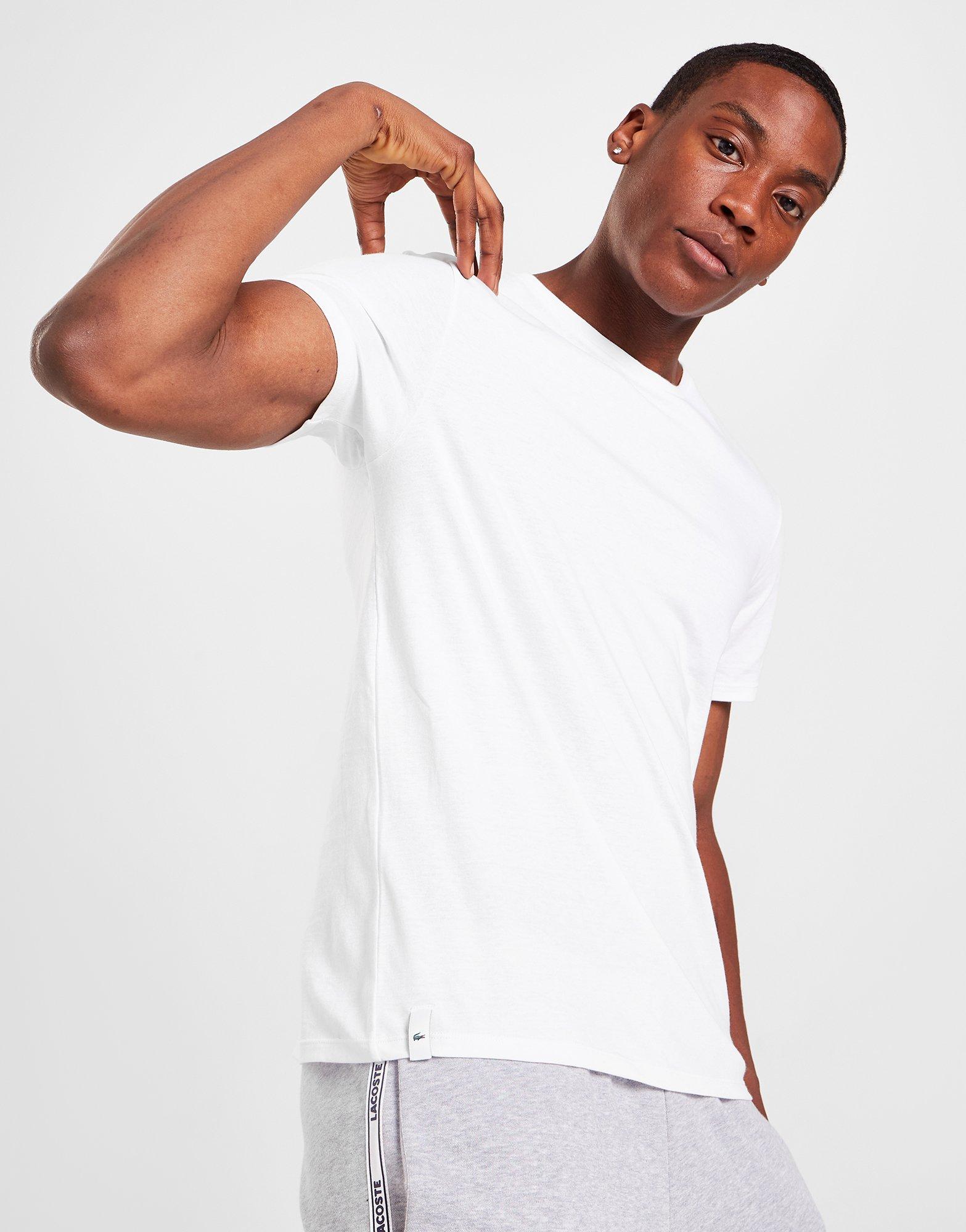 Pánské spodní prádlo LACOSTE 3PK TEE SLM TH3451BXY Bílá