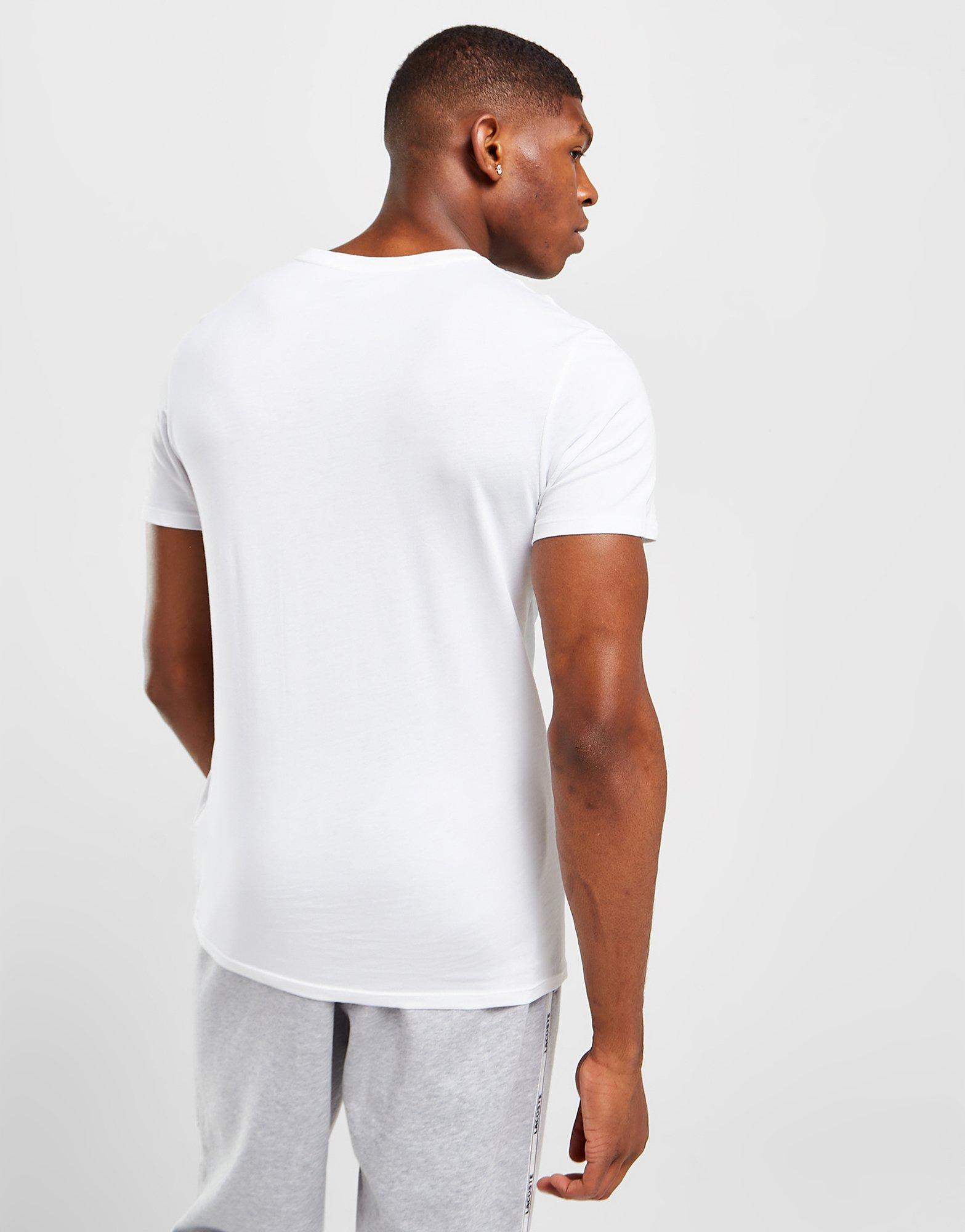 Tricou pentru bărbați LACOSTE 3 PACK LOUNGE TRICOUS  TH3321001 Alb