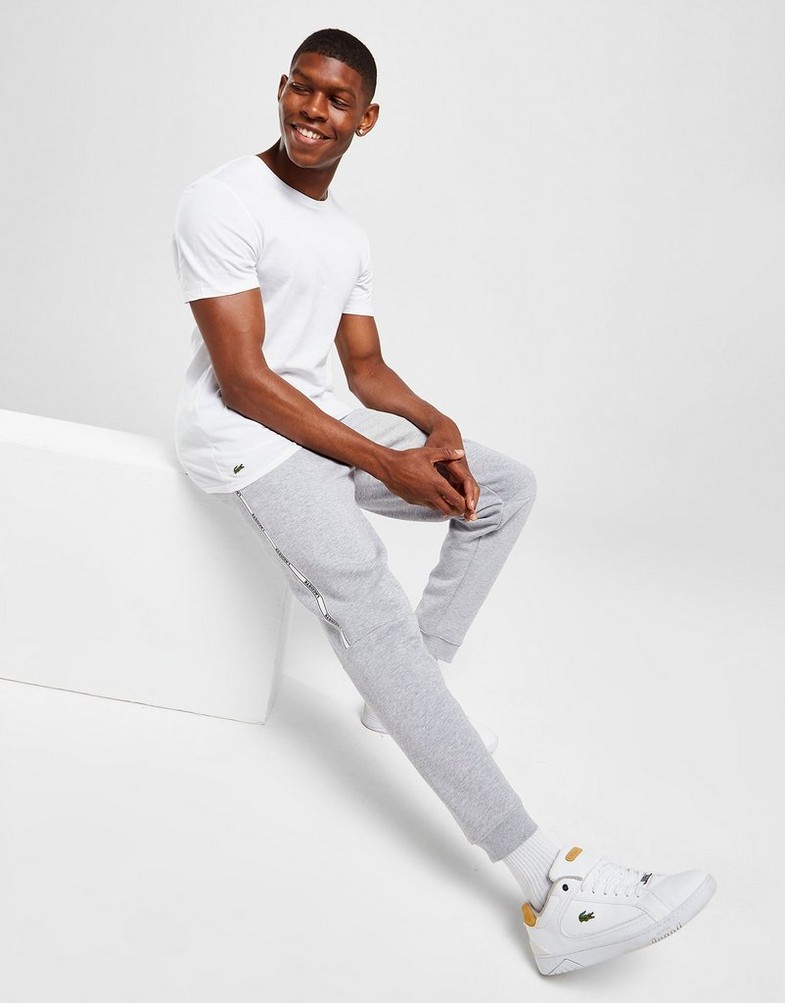 Koszulka, t-shirt męski LACOSTE 3 PACK LOUNGE T SHIRTS TH3321001 Biały