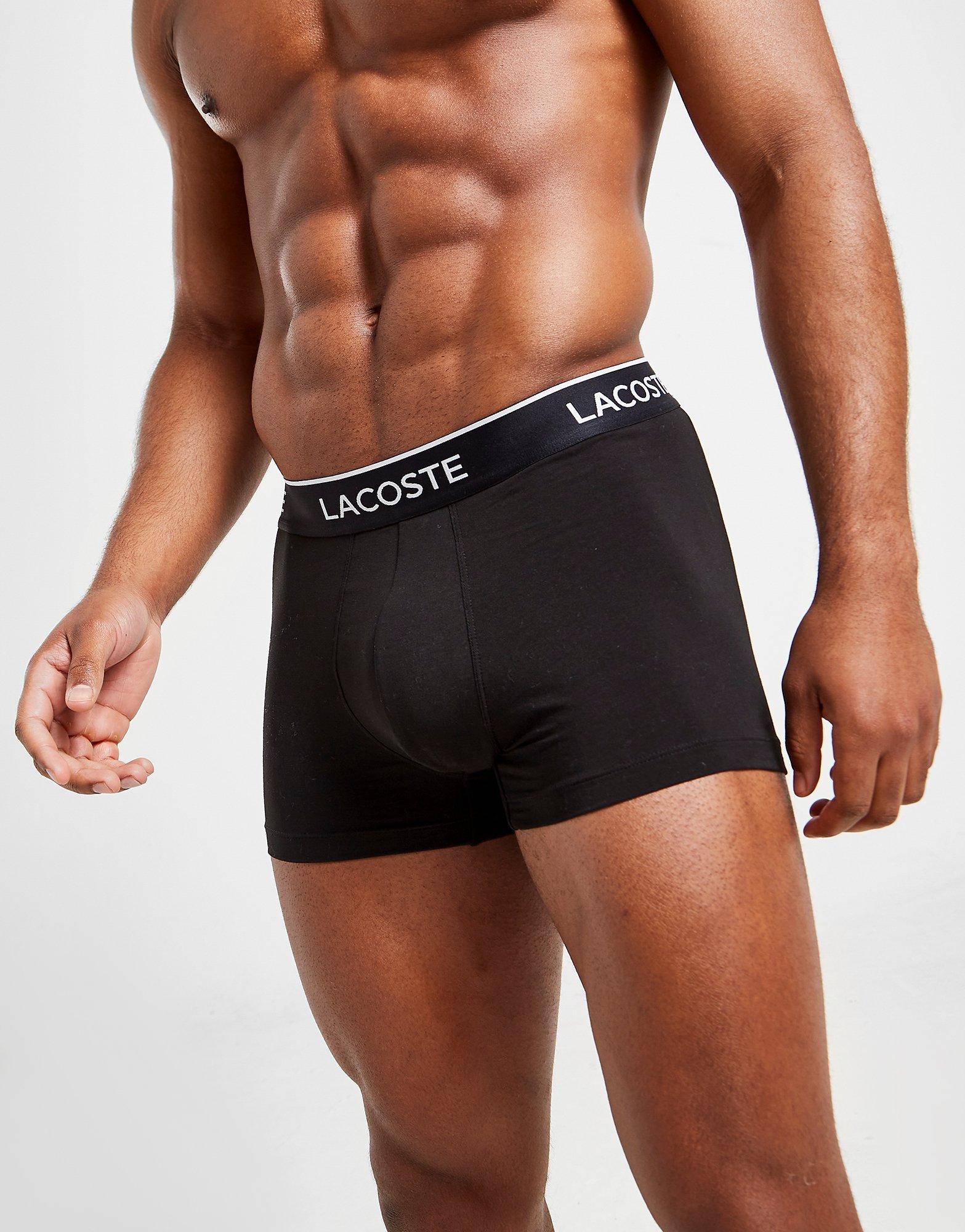 Pánska spodná bielizeň LACOSTE 3 PACK BOXER SHORTS  5H3389031 Čierna