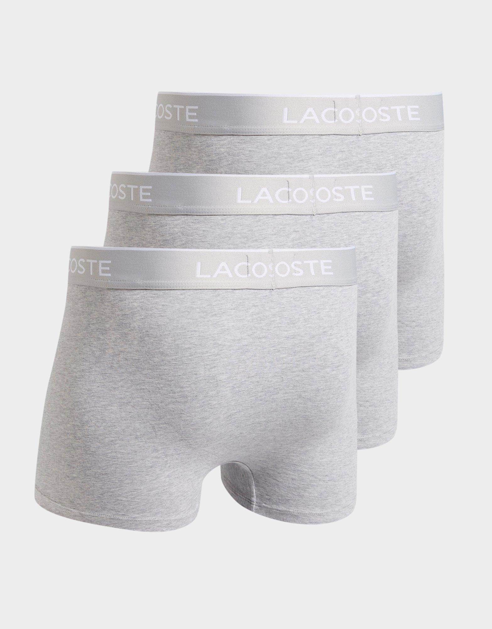 Lenjerie intimă pentru bărbați LACOSTE BOXERI 3 PACK BOXERS 5H3389CCA Gri