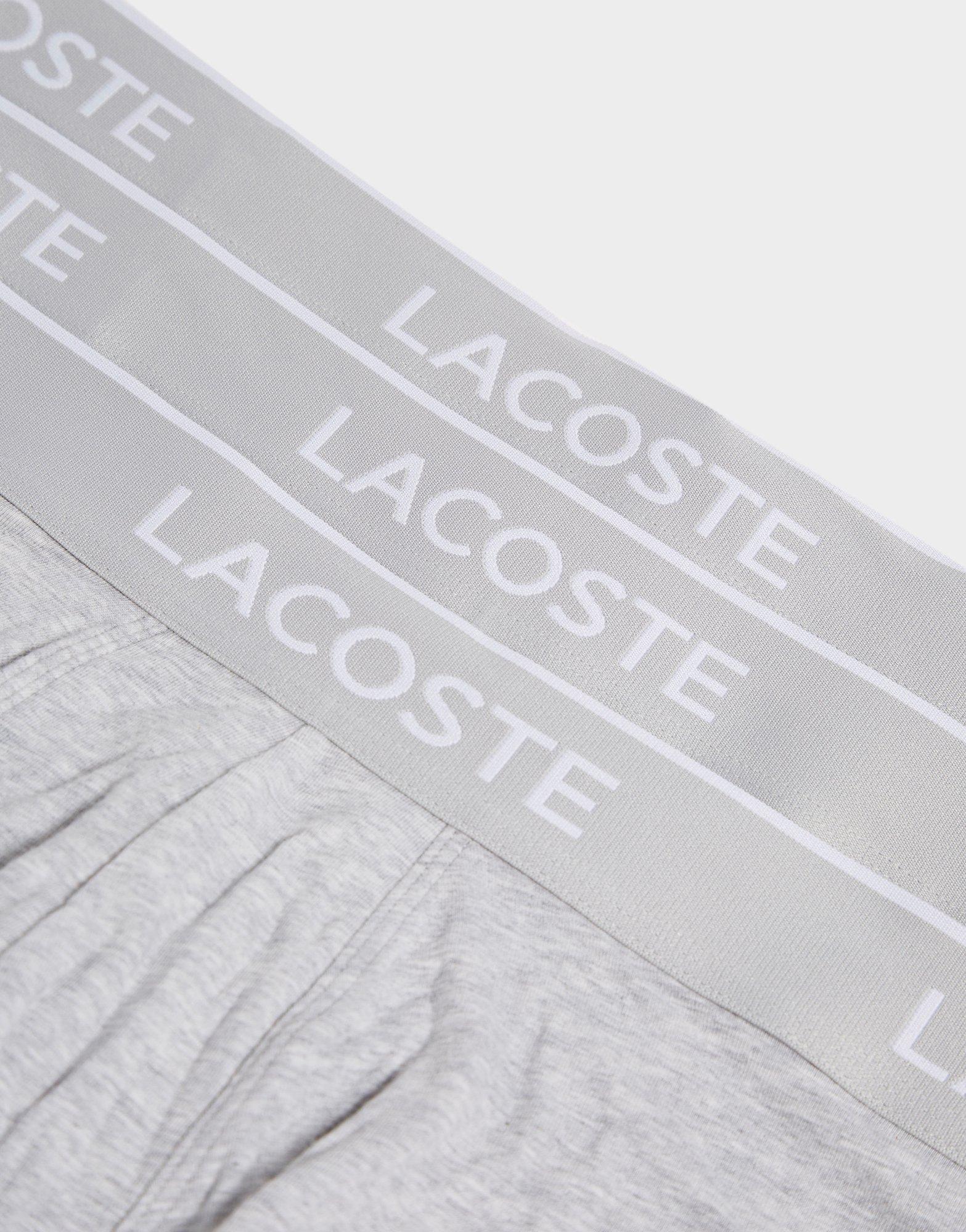 Lenjerie intimă pentru bărbați LACOSTE BOXERI 3 PACK BOXERS 5H3389CCA Gri