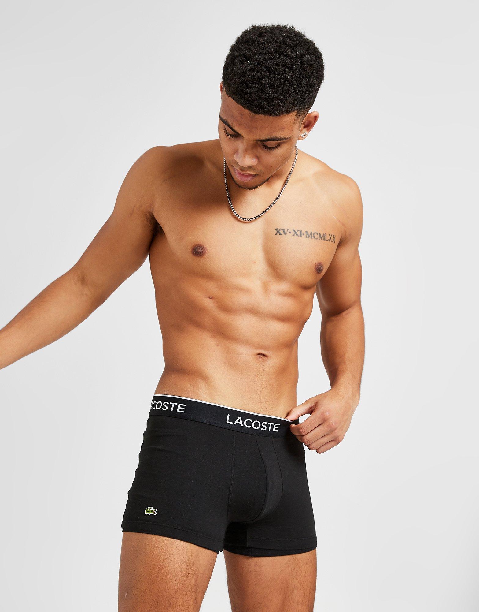 Férfi fehérnemű LACOSTE 3 PACK BOXER SHORTS  5H3389NUA Színes