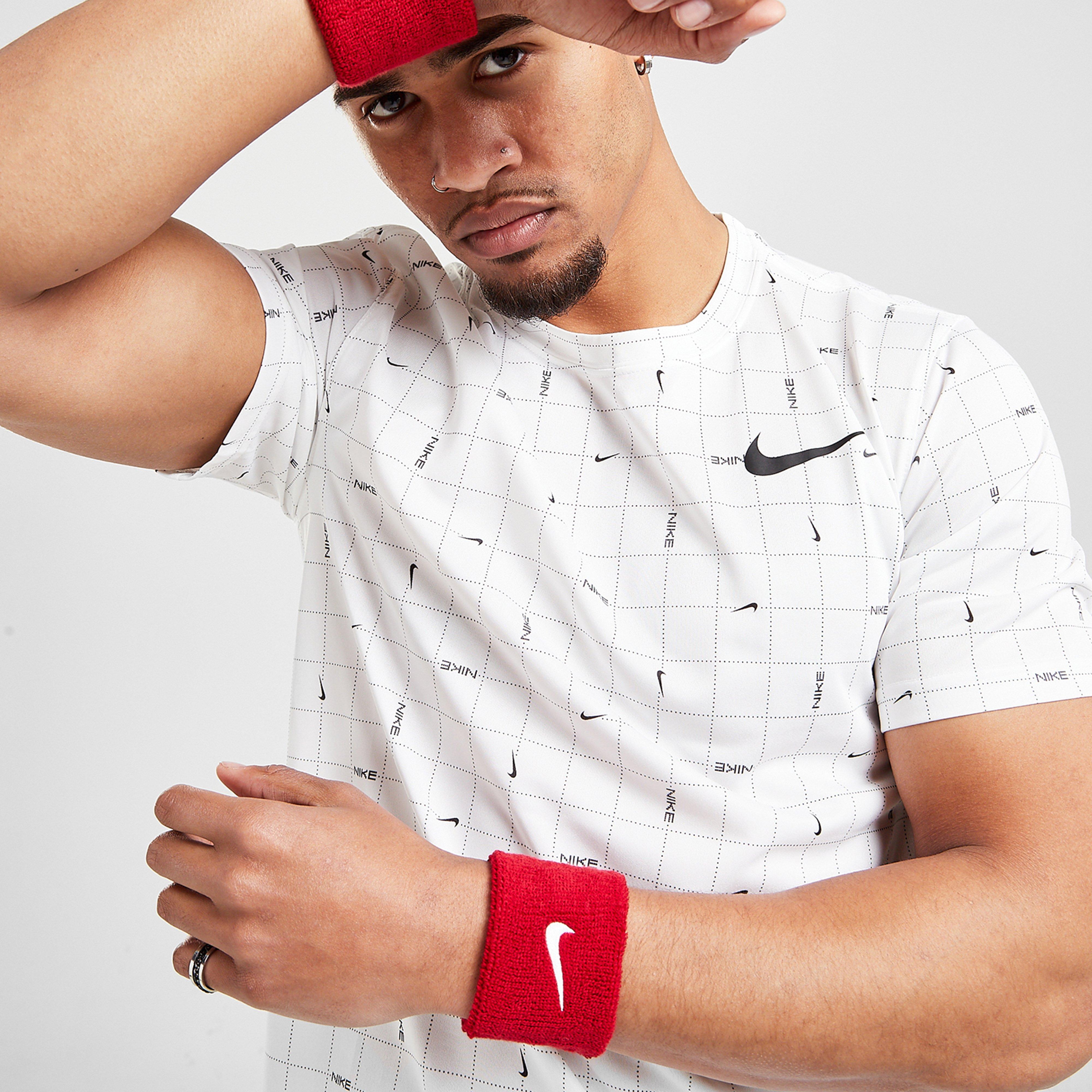 Accesorii fitness pentru femei NIKE BENTIȚĂ SPORT SWOOSH 2PK WB RED/WHT NIKE HEAD/WRIST BAN