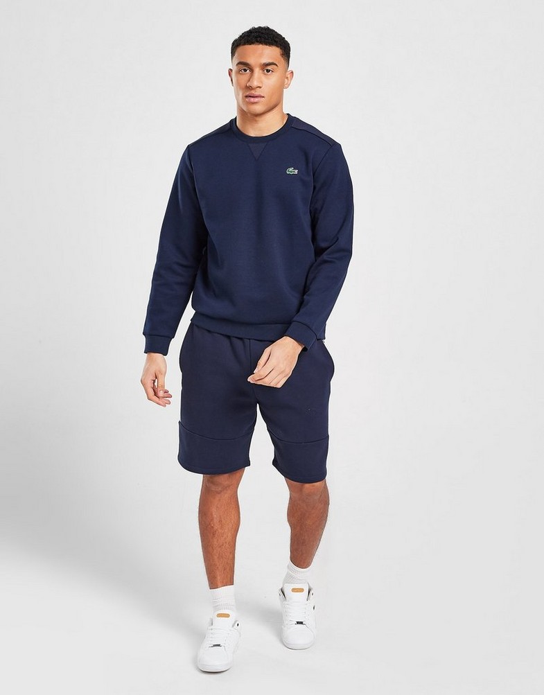 Bluza męska LACOSTE ZWYKŁA COLOUR BLOCK TAPE CREW SWEATSHIRT SH9604423 Granatowy
