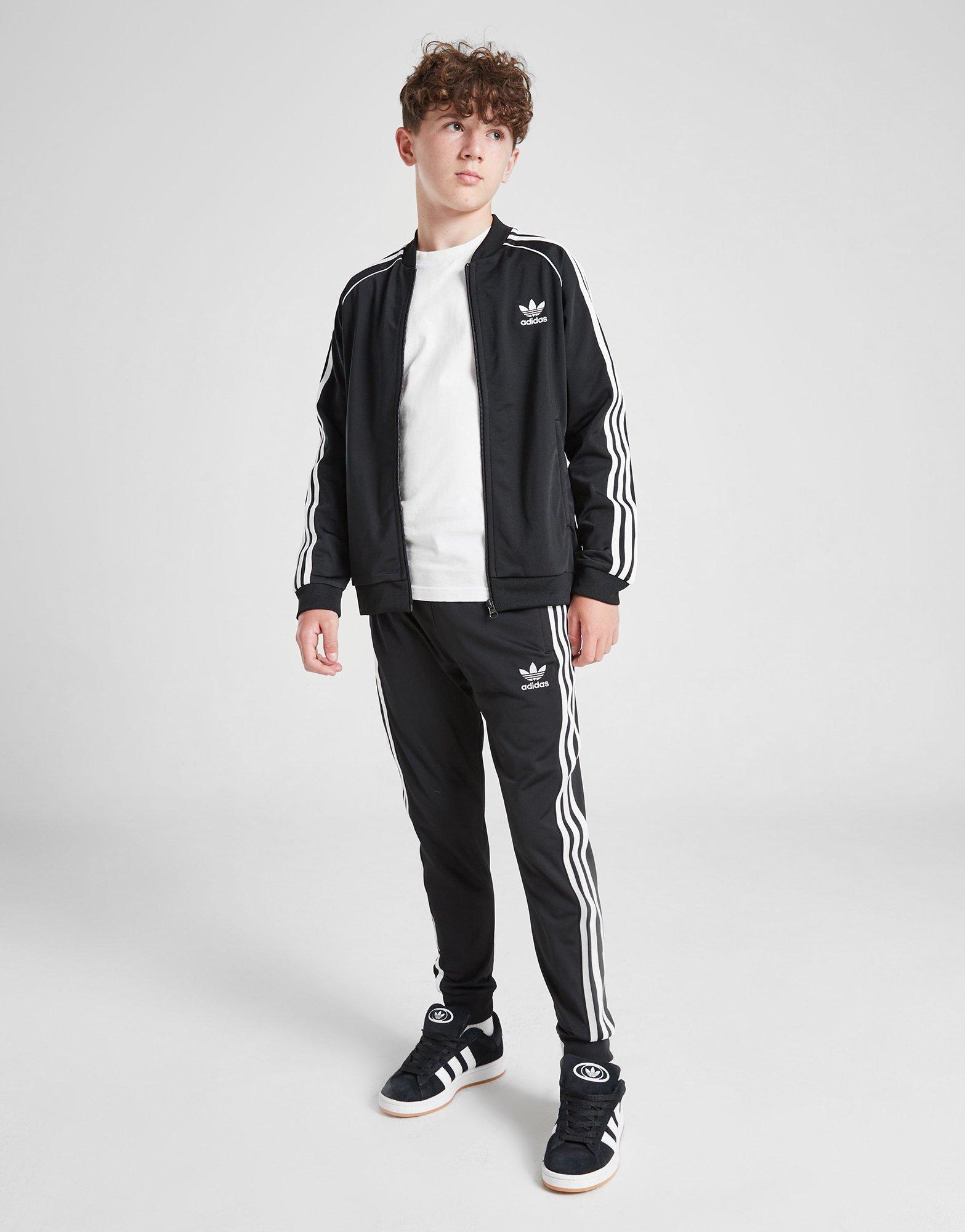 Dječji gornji dio trenirke ADIDAS VESTA RASKOPČANA SST TRACK TOP B GN8451 crna