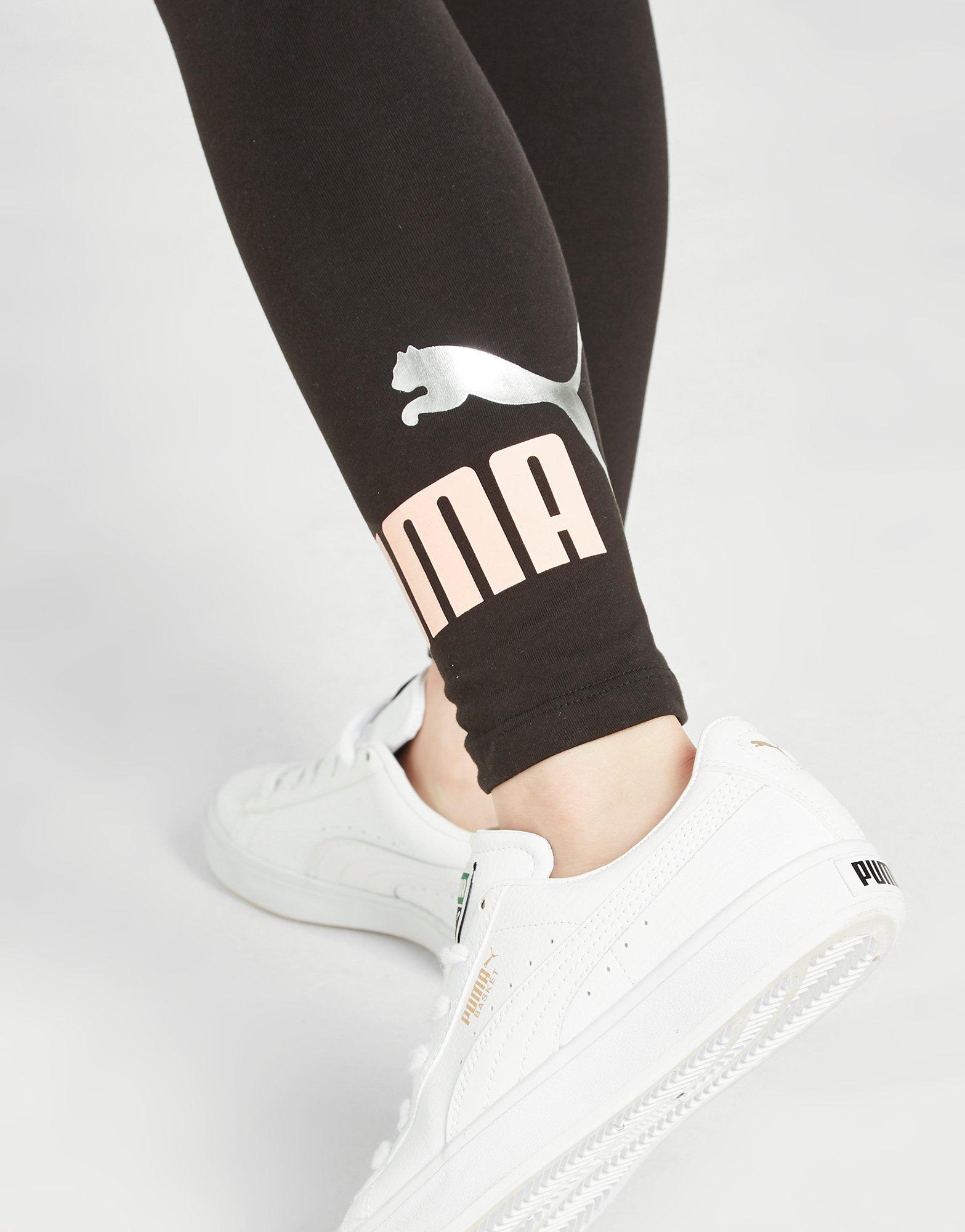 PUMA LEGGINGS GIRLS' CORE LEGGINGS JUNIOR 58773702 Czarny