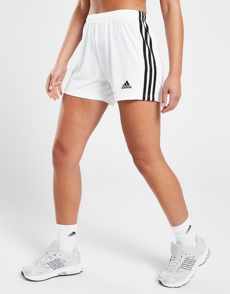 Krótkie spodenki, szorty damskie ADIDAS SZORTY SQUAD SHORT WHT/BLK GN5784 Biały