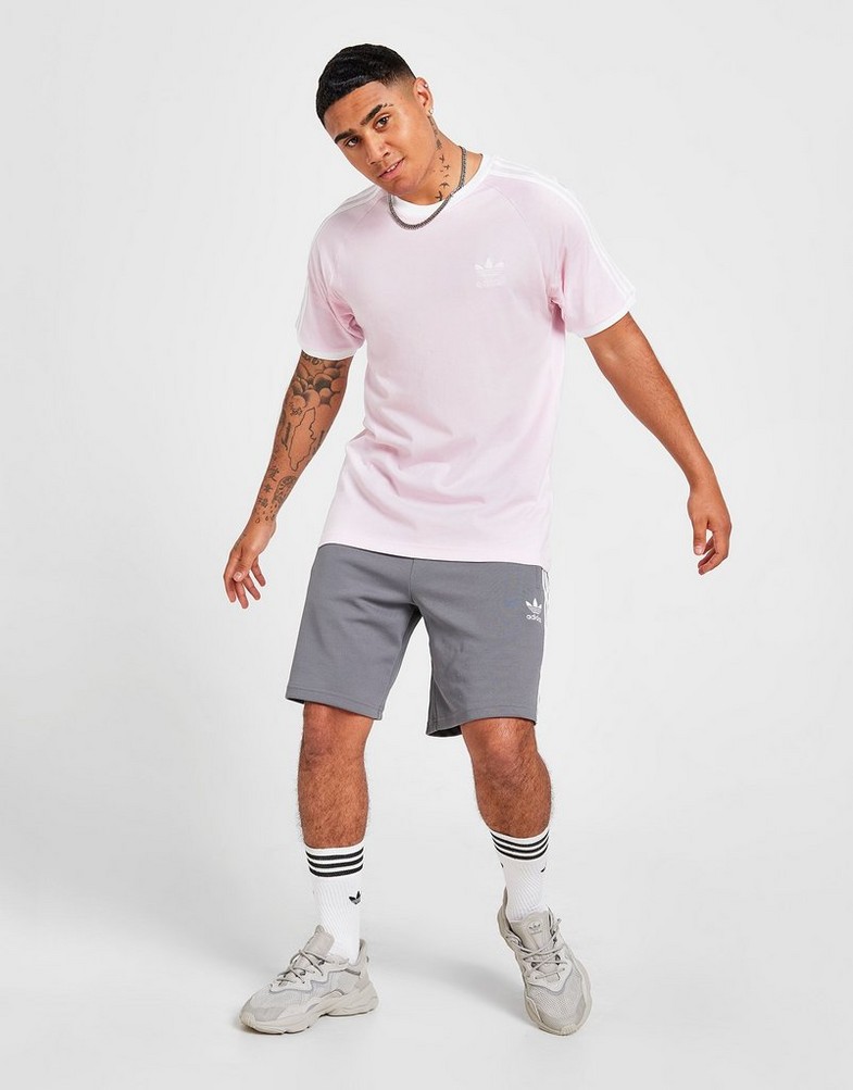 Koszulka, t-shirt męski ADIDAS T-SHIRT CALIFORNIA 3-STRIPES T-SHIRT HB5907 Różowy