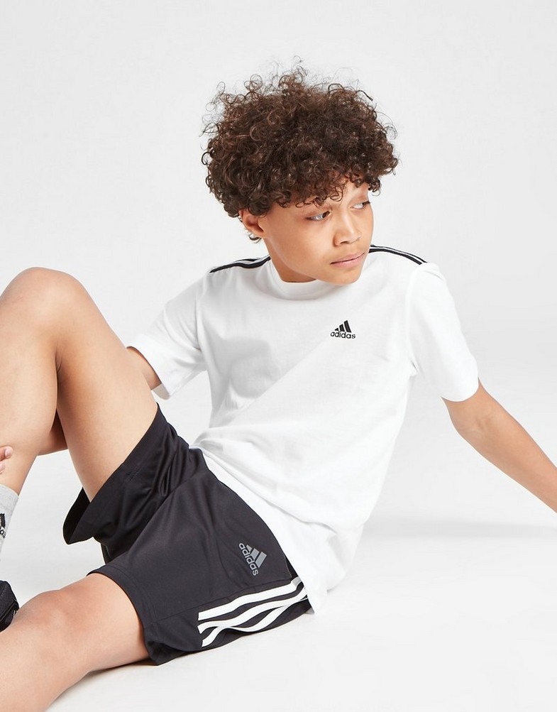 Koszulka, t-shirt dziecięcy ADIDAS T-SHIRT 3-STRIPES SPORT T-SHIRT JUNIOR GV5386 Biały