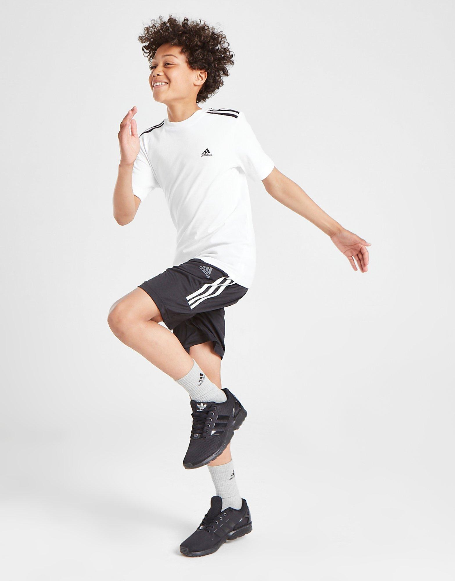 Koszulka, t-shirt dziecięcy ADIDAS T-SHIRT 3-STRIPES SPORT T-SHIRT JUNIOR GV5386 Biały