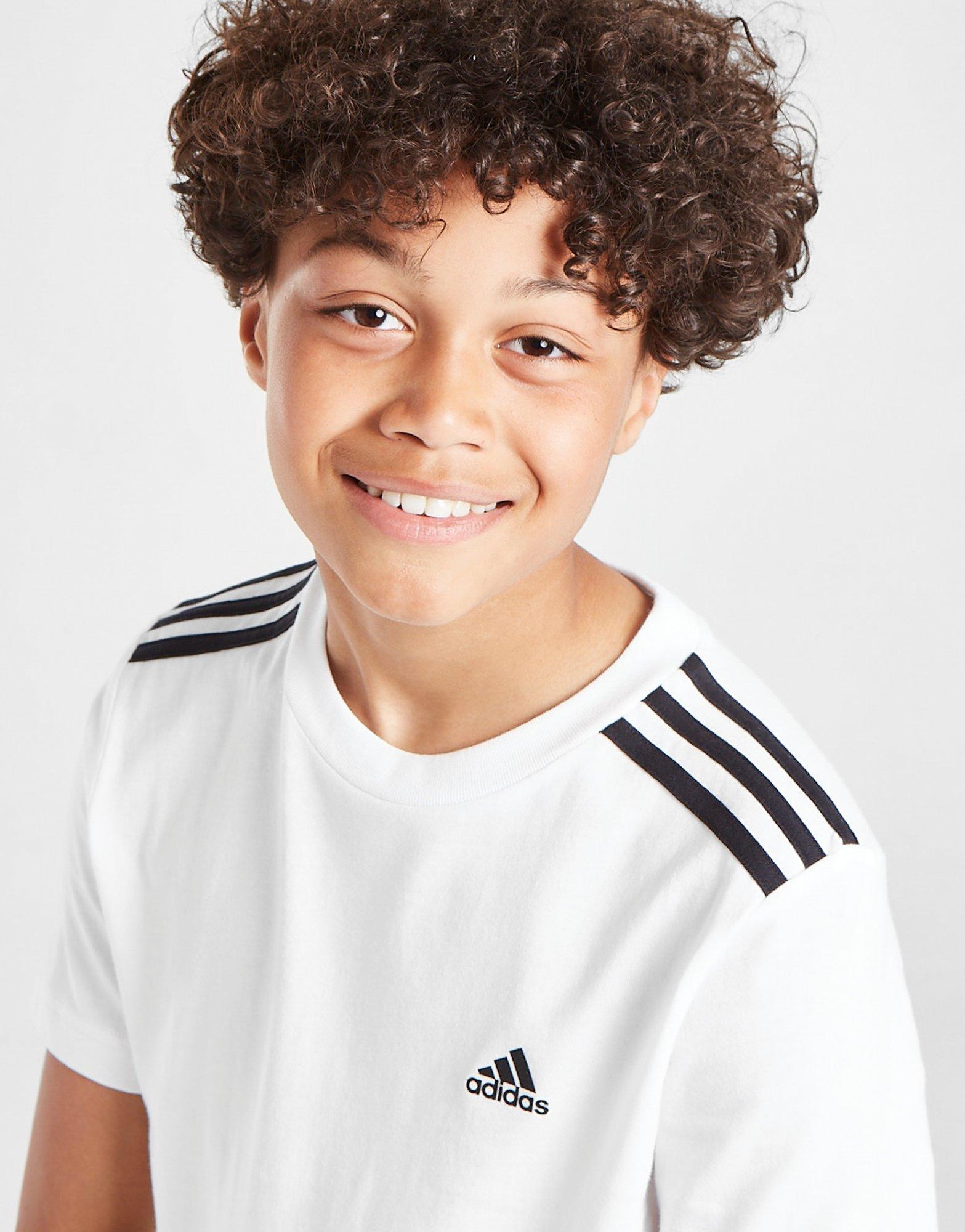 Koszulka, t-shirt dziecięcy ADIDAS T-SHIRT 3-STRIPES SPORT T-SHIRT JUNIOR GV5386 Biały